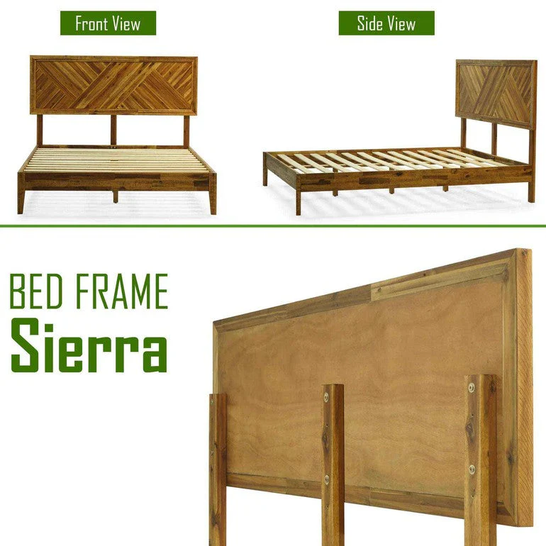 Acacia Sierra Deluxe Solid Wood Bed Frame - Image 4
