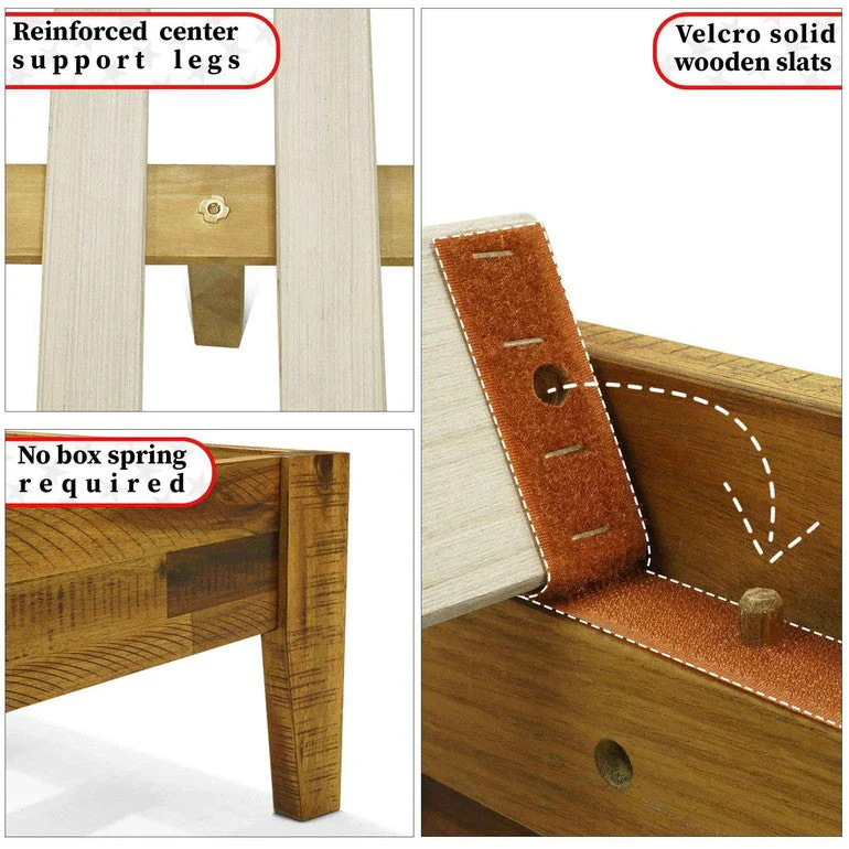 Acacia Sierra Deluxe Solid Wood Bed Frame - Image 8