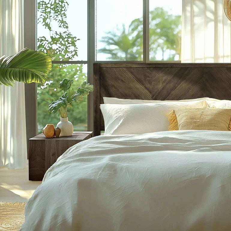 Acacia Solid Wood Bed Frame - Alander Deluxe Platform Bed - Image 13