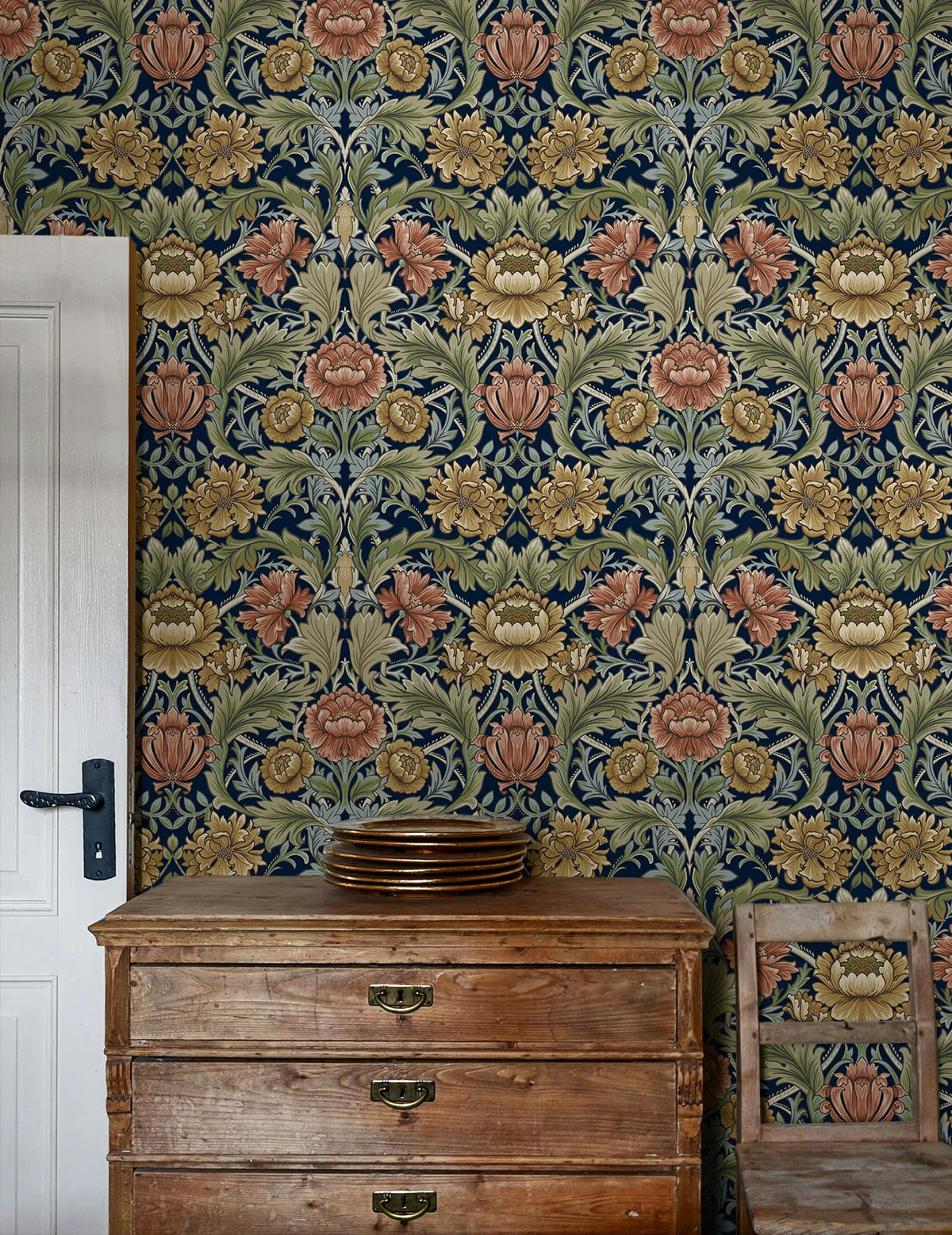Acanthus Floral Cameo Peel and Stick Removable Wallpaper - Image 10