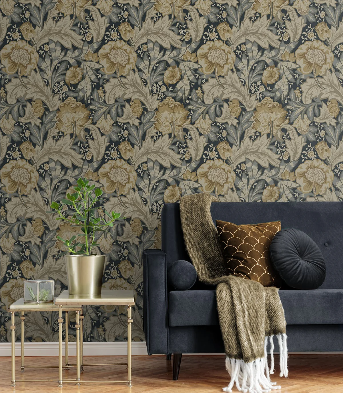 Acanthus Garden Vintage Unpasted Wallpaper - Image 10