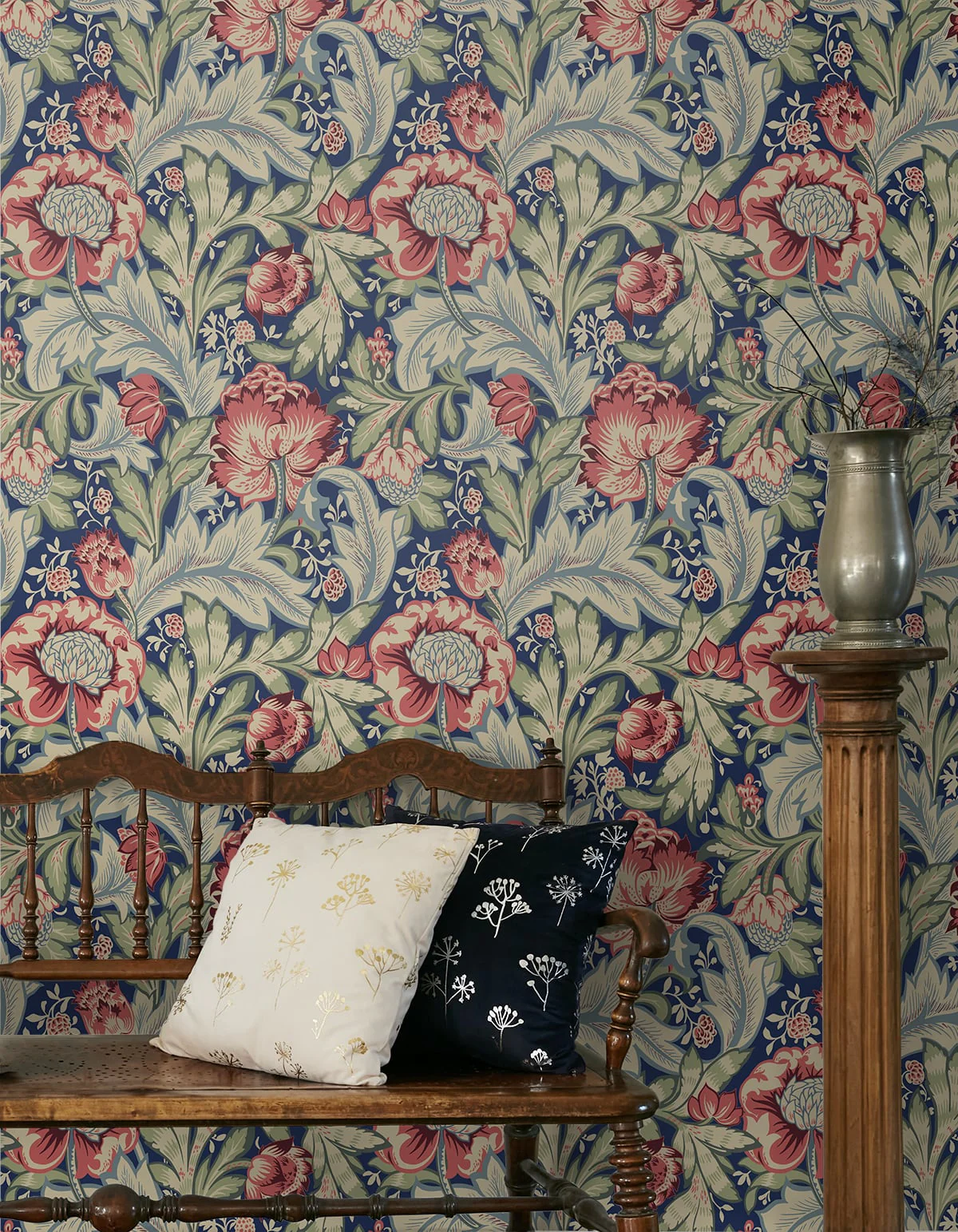 Acanthus Garden Vintage Unpasted Wallpaper - Image 4