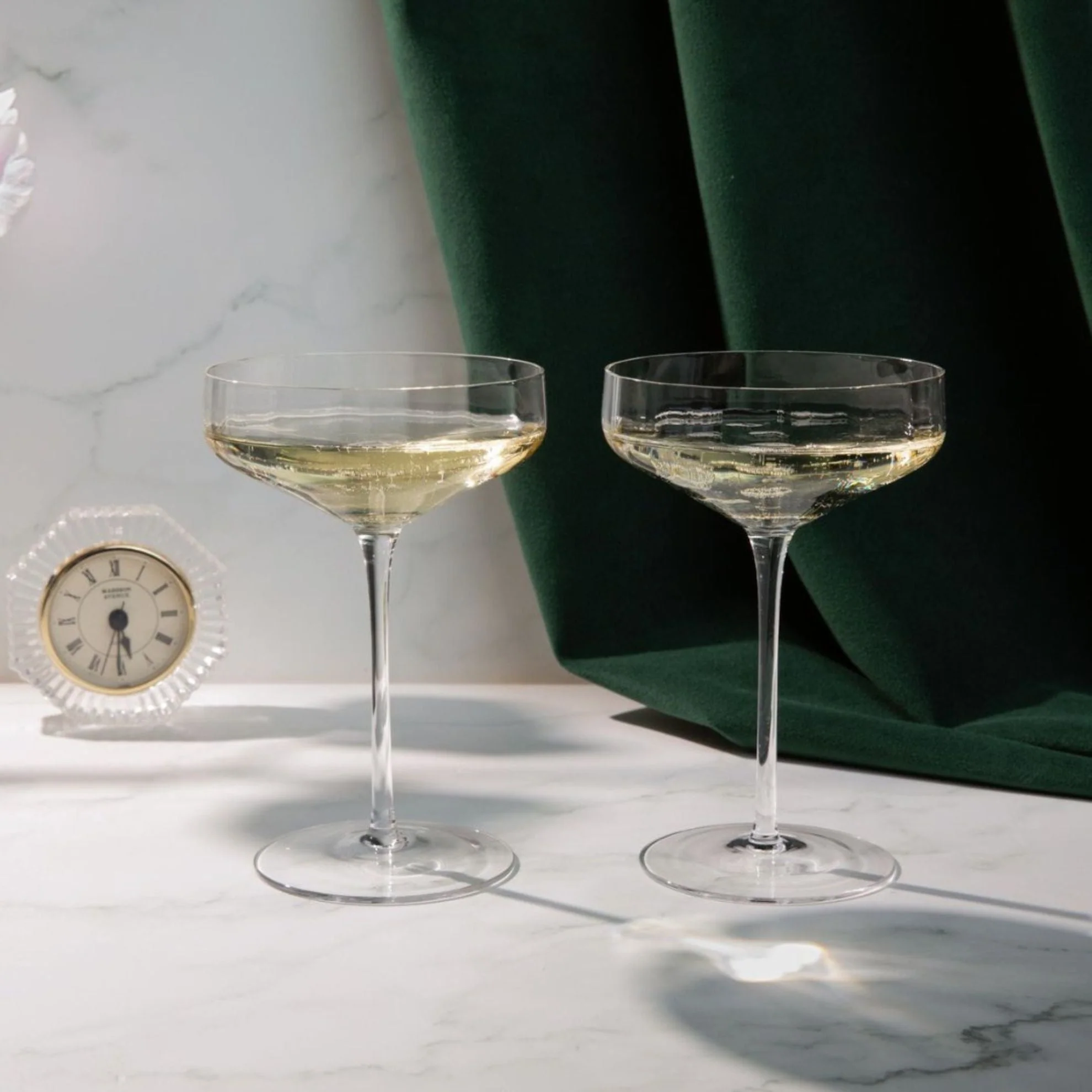 Angled Coupe Glasses