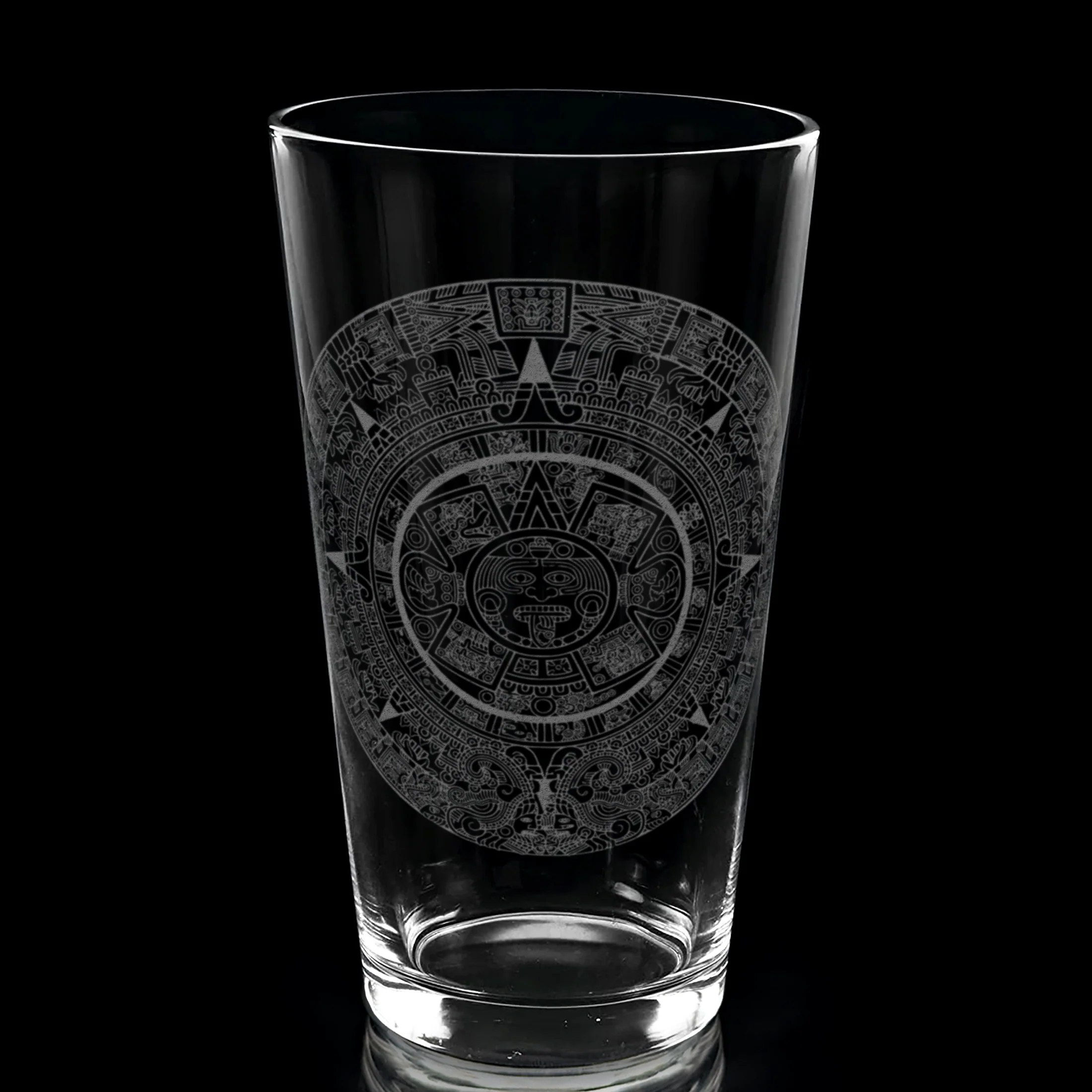 AZTEC CALENDAR Pint Glass by Lumengrave
