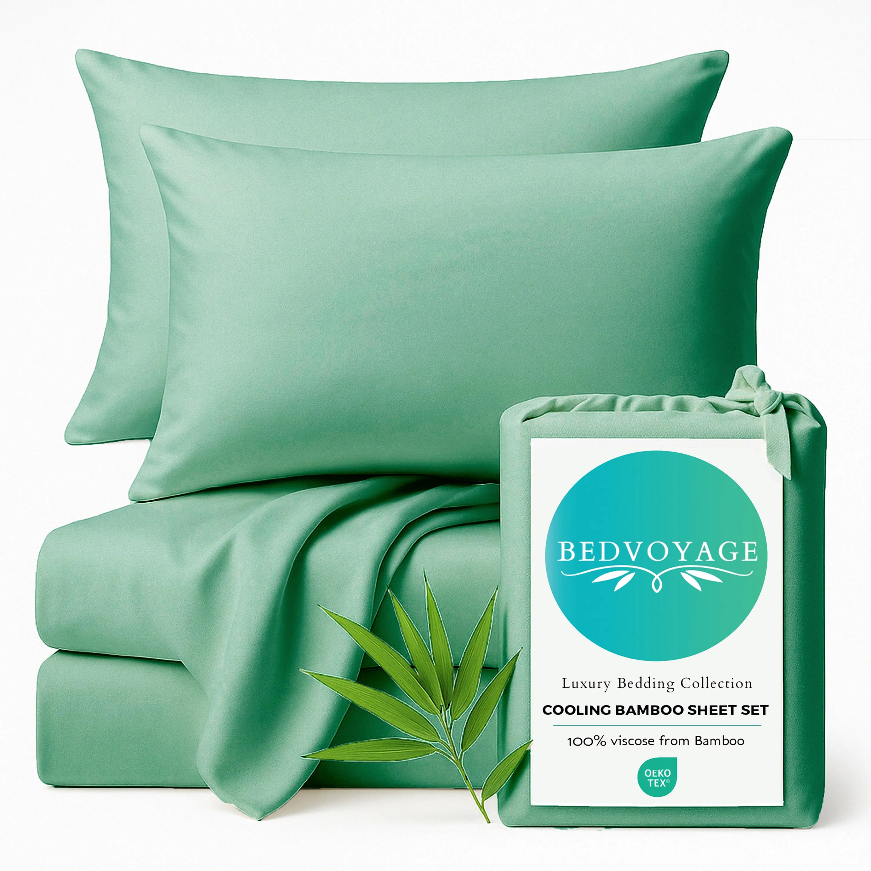 Bamboo Bed Sheet Set - Seaglass - Image 2