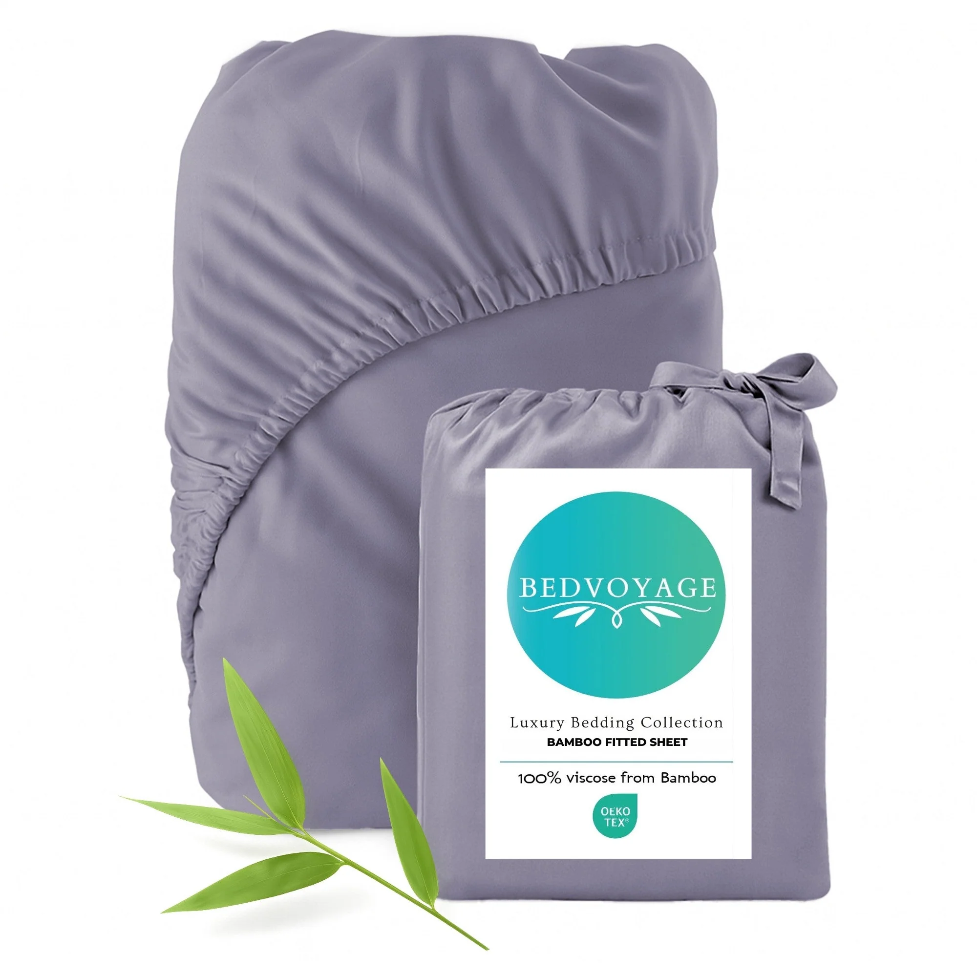 Bamboo Fitted Sheet - Platinum - Image 2