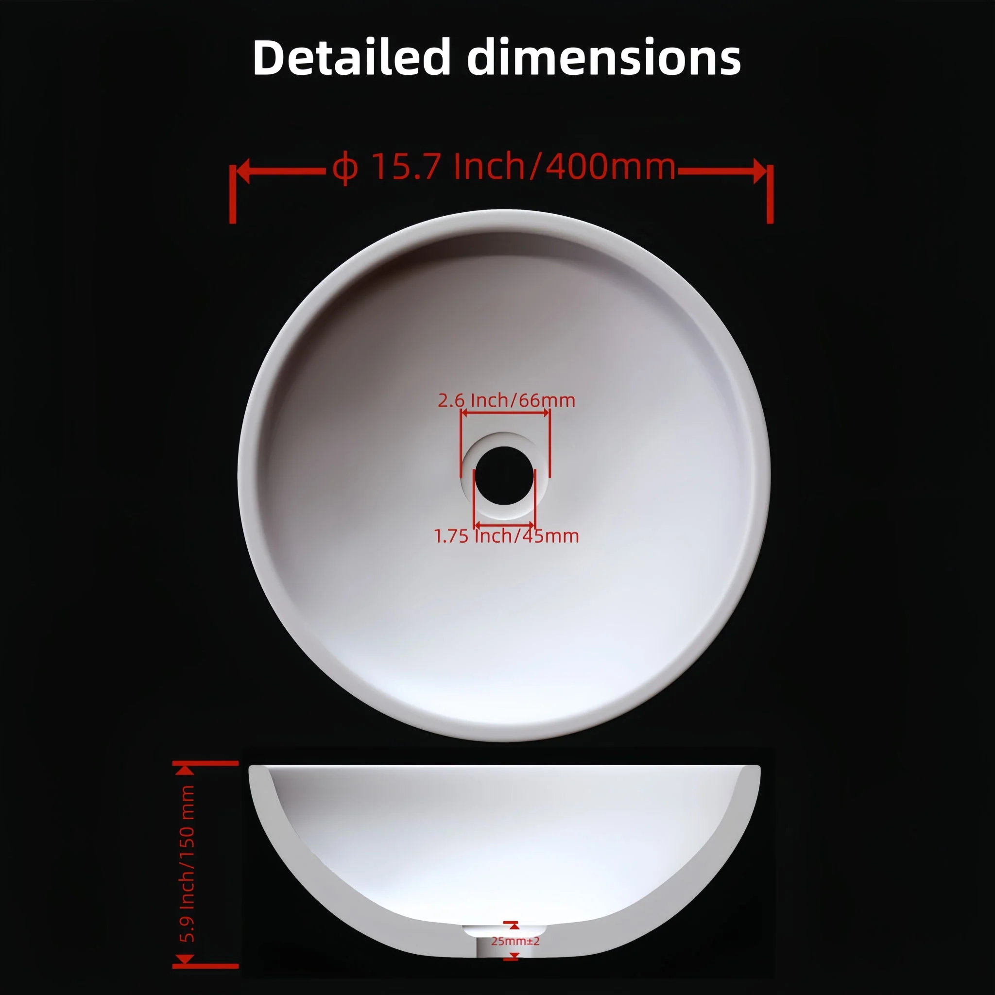 Bathroom Vessel Sink, Circular Design by Couch - Image 8