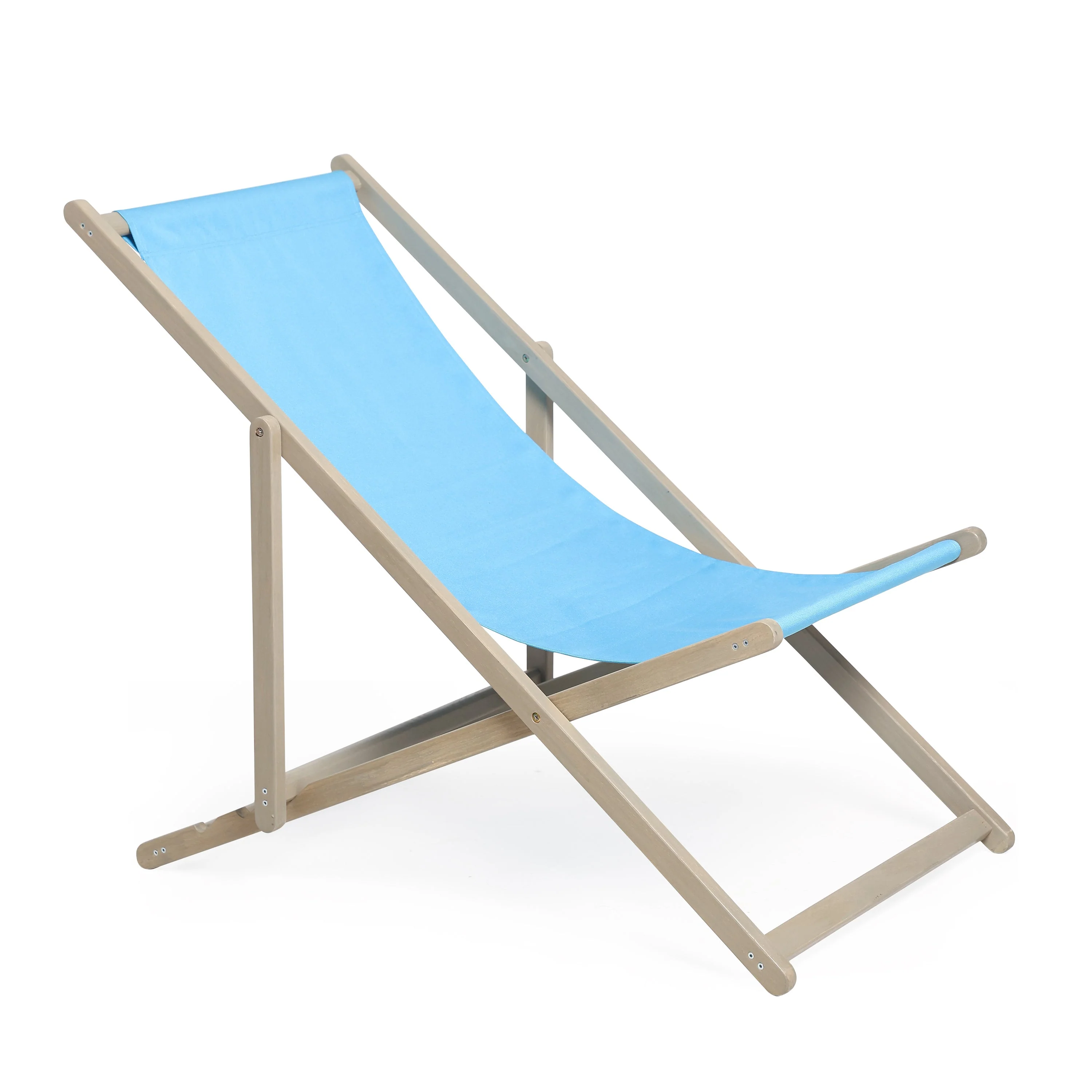 Beach Sling Patio Chair, Set of 2, Wooden Folding Outdoor Chairs - Image 9