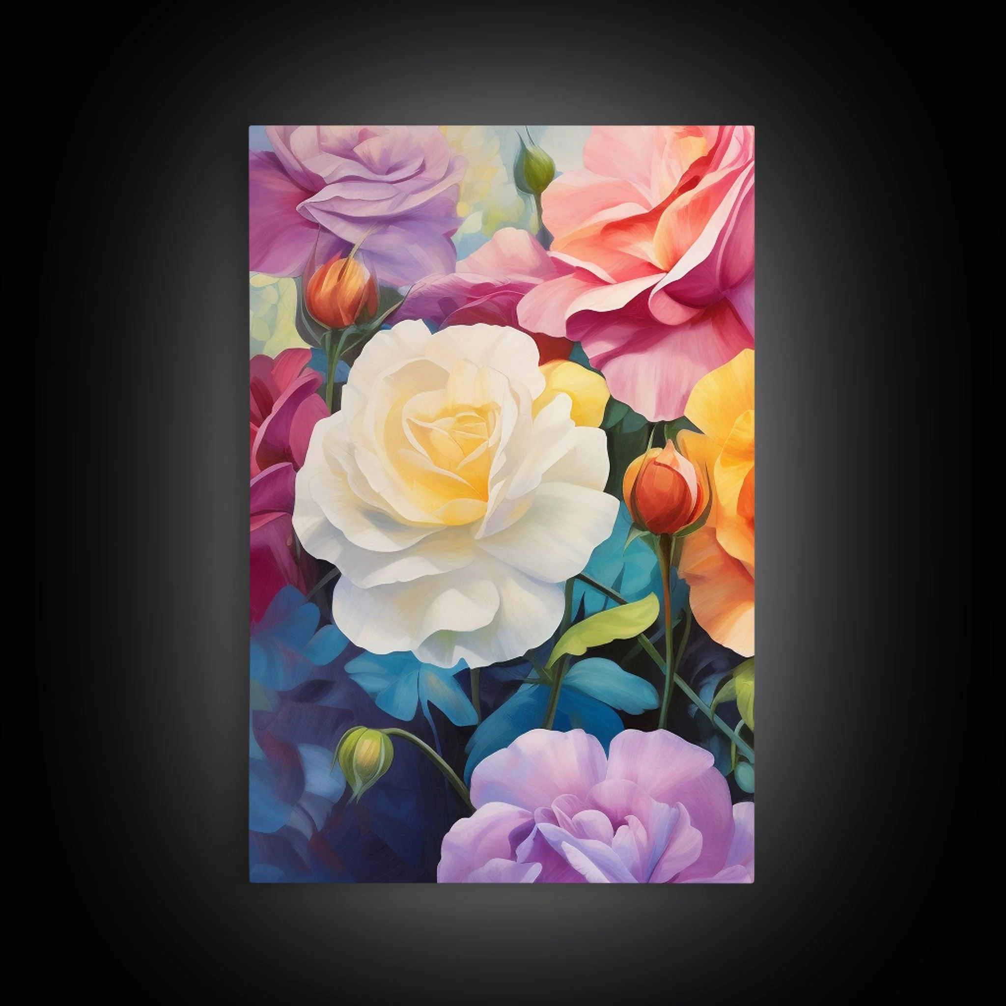Beautiful Rose Art, Framed Canvas Print, 3 Piece Art Set - Image 10