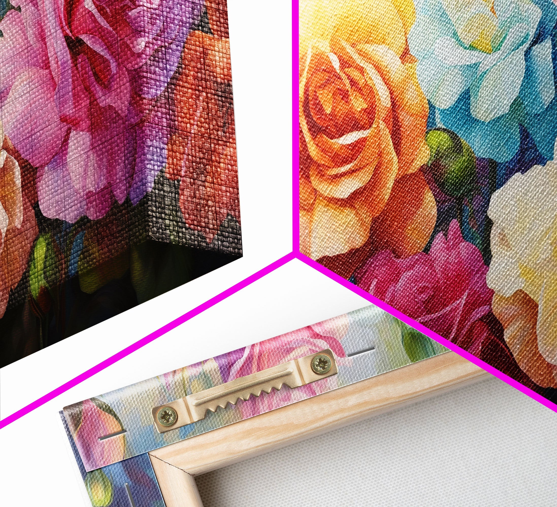 Beautiful Rose Art, Framed Canvas Print, 3 Piece Art Set - Image 13