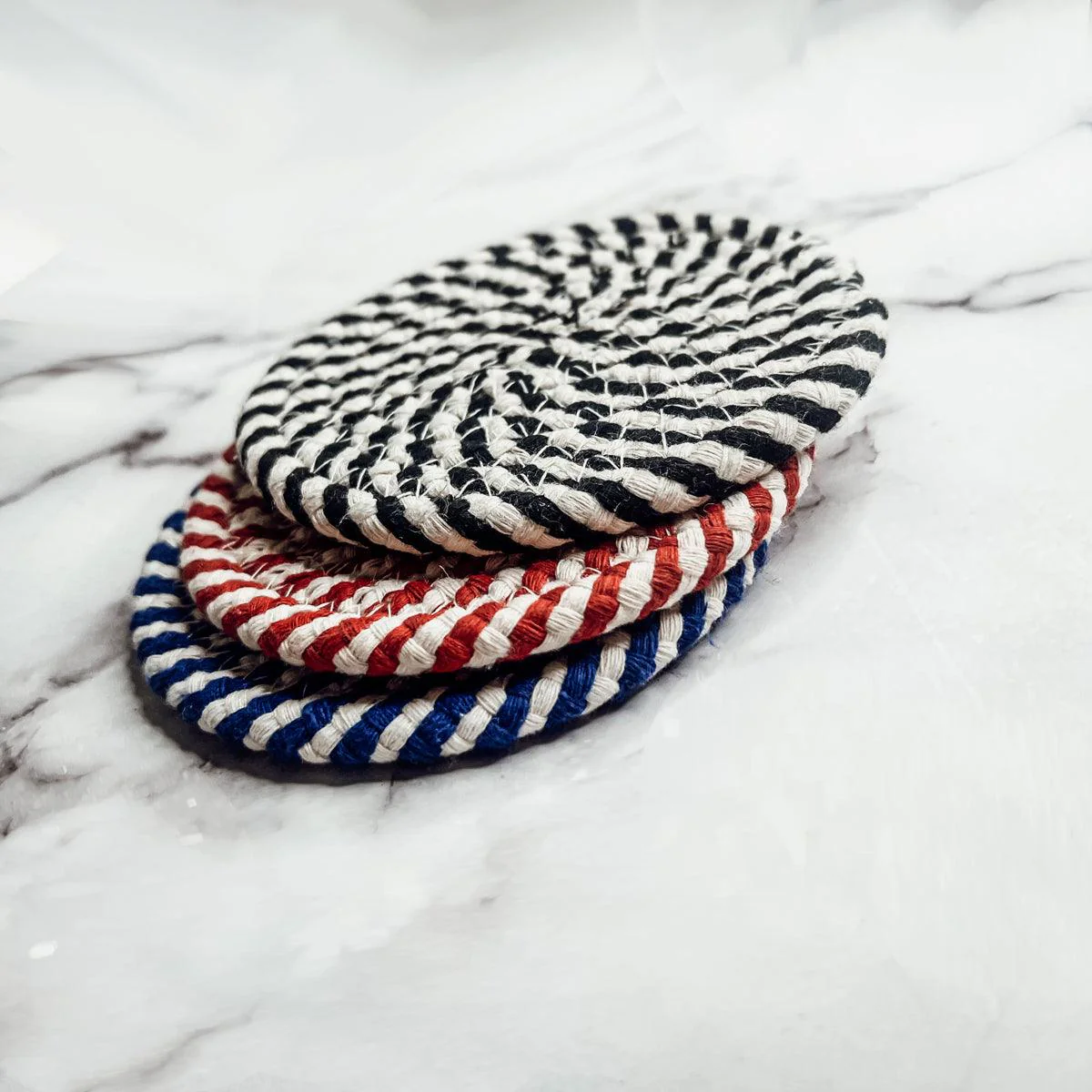 Blue Braided Coaster 4pk - Image 7