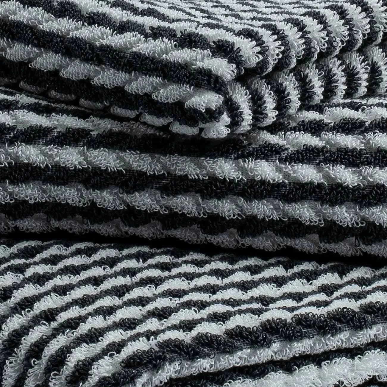 Bornova Hotel Chevron Fume Ivory by Turkish Towel Collection - Image 2