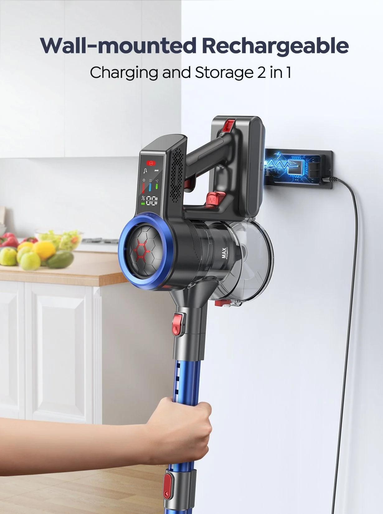Buture JR700 Blue Cordless Vacuum - Image 7