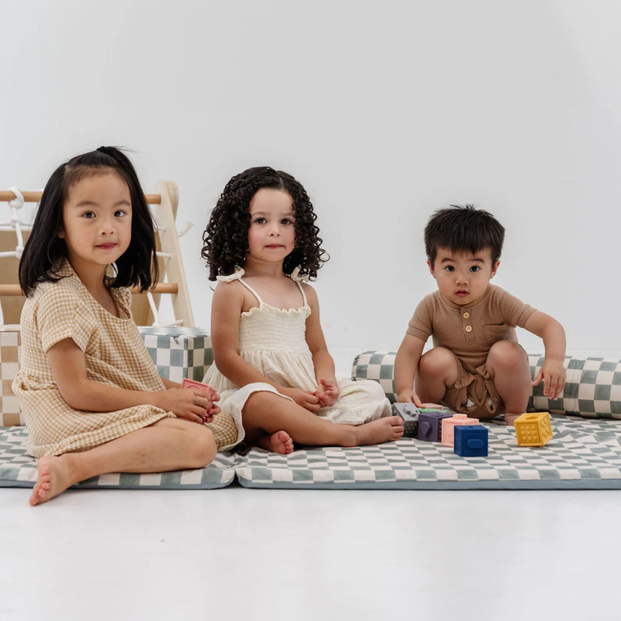 Checker Matcha Organic Cotton Mat - Image 14