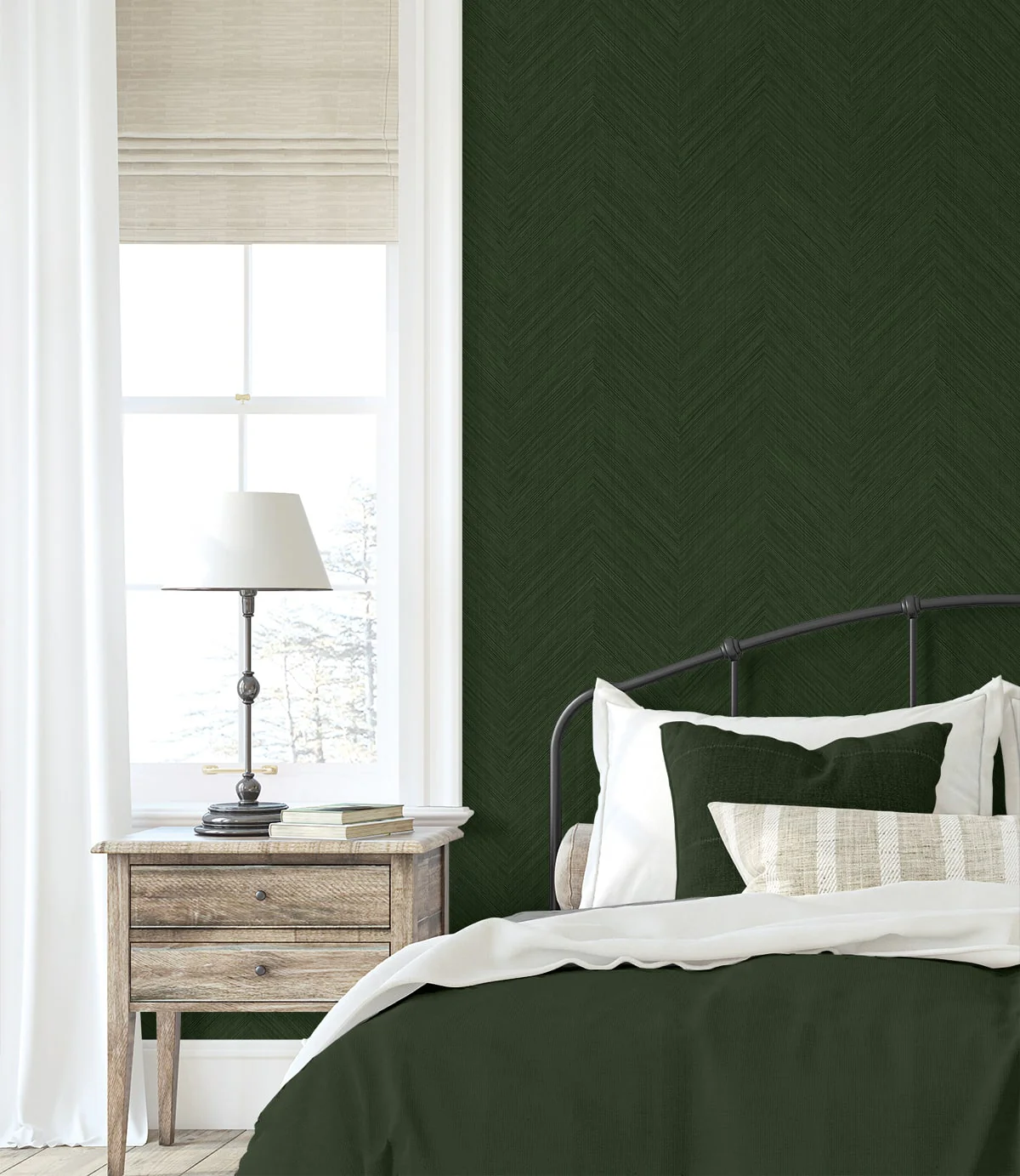 Chevron Stripe Peel and Stick Removable Wallpaper - Image 14
