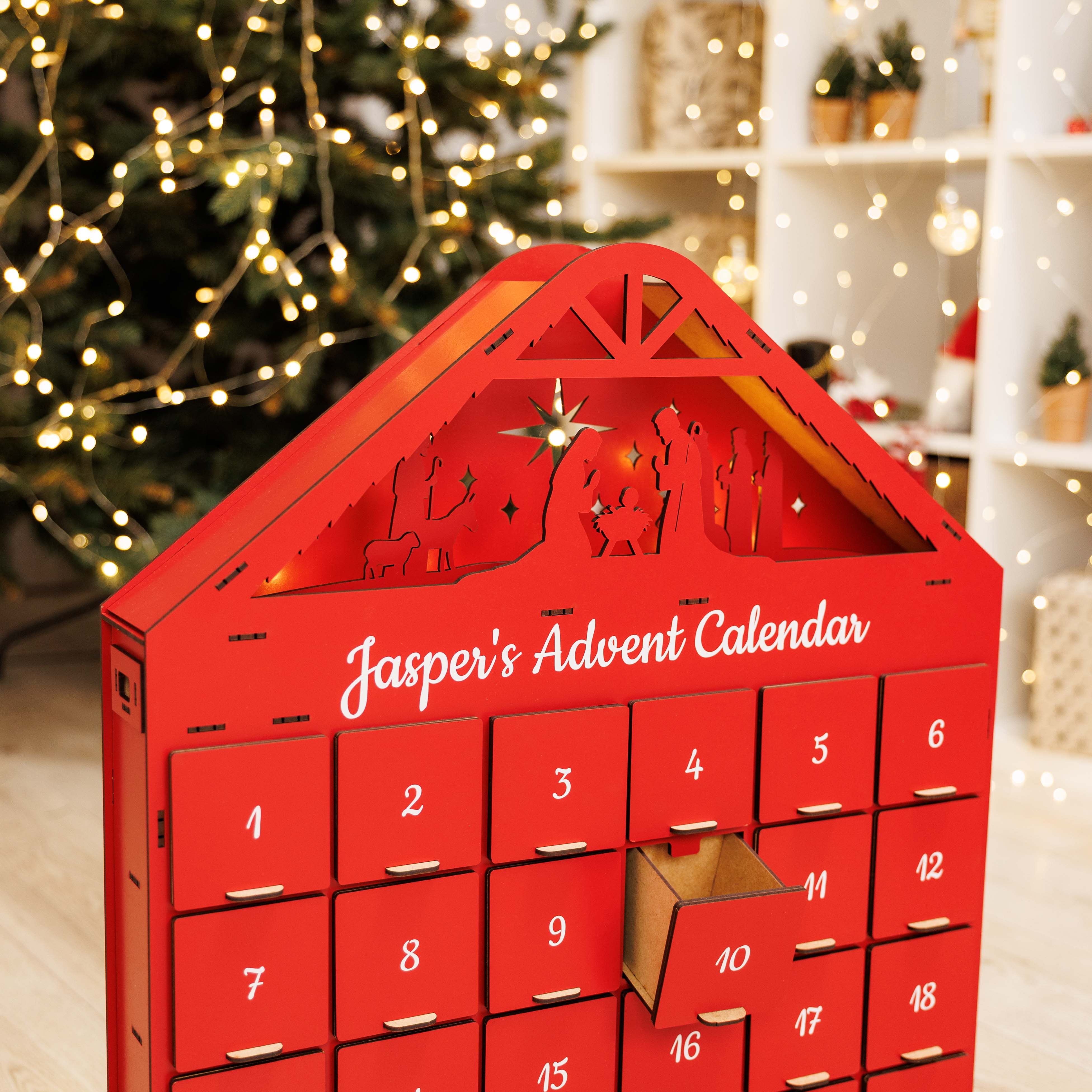 Christmas Advent Calendar - Red - Image 7