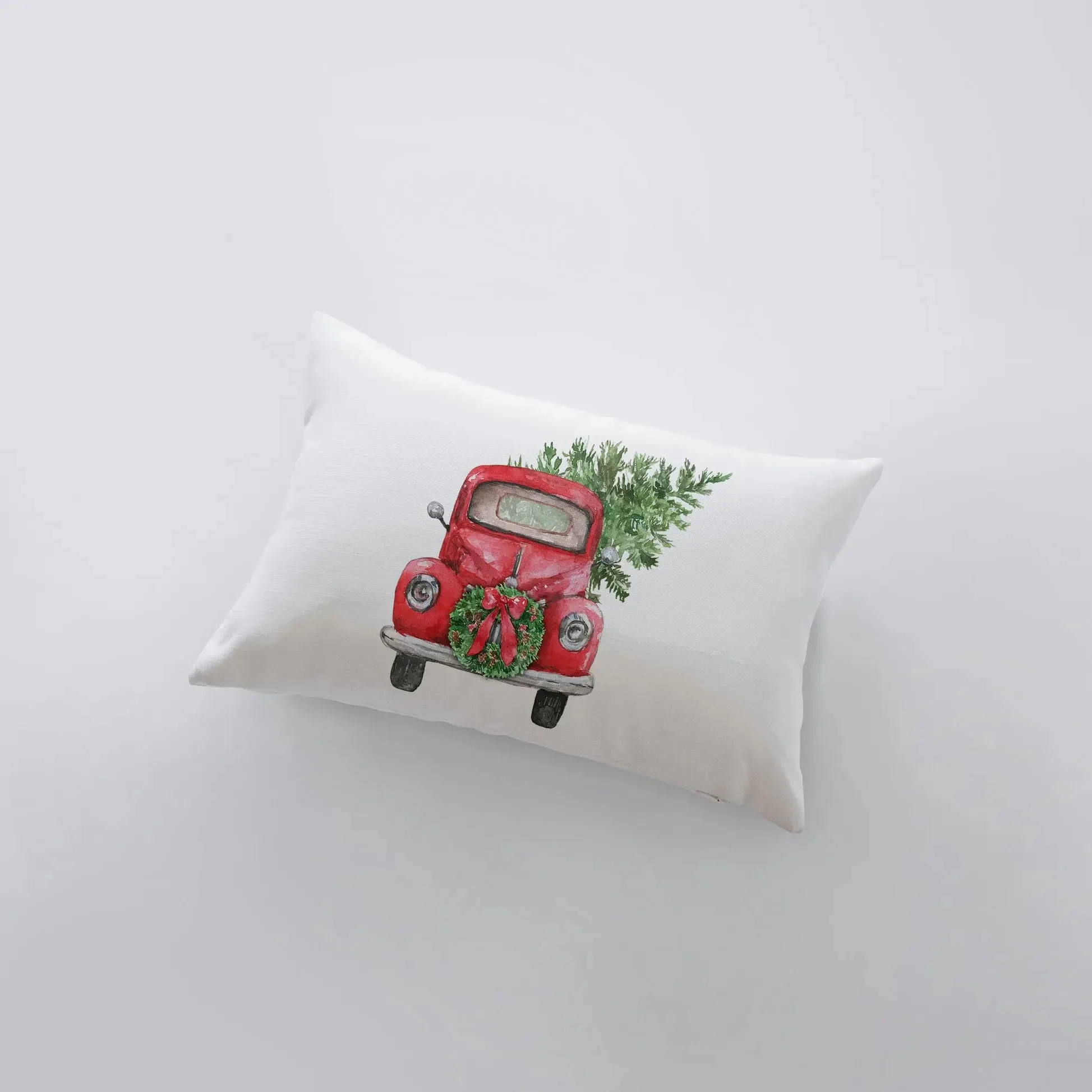 Christmas Red Truck, Throw Pillow - Image 3