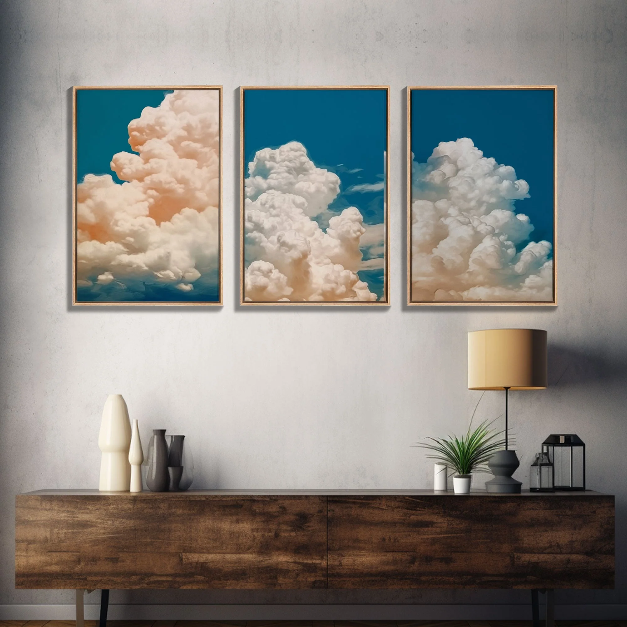 Cloud Wall Art Triptych 3 Piece Set - Image 12