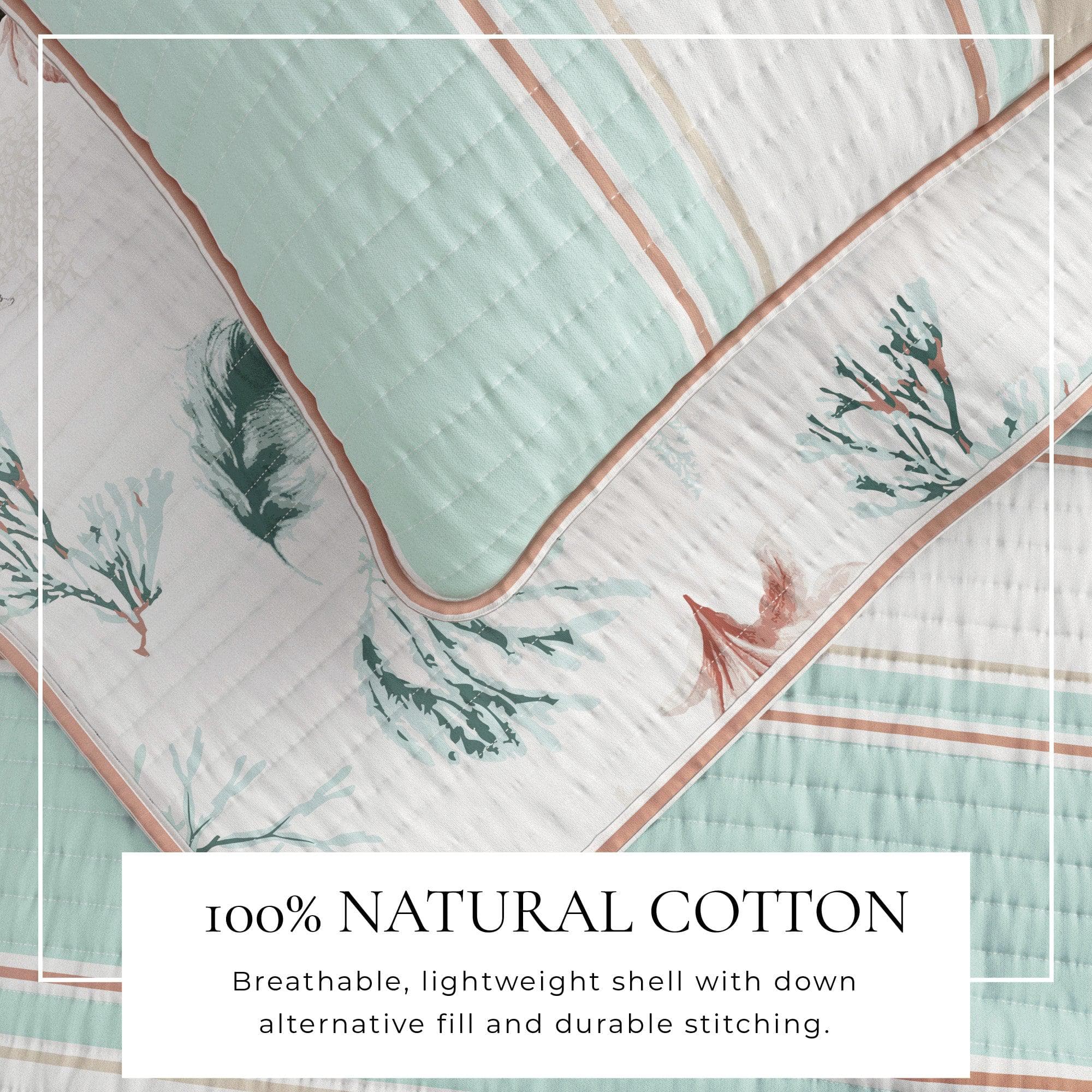Coastal Printed Cotton Quilt Set - St. Augustine Collection - Image 2
