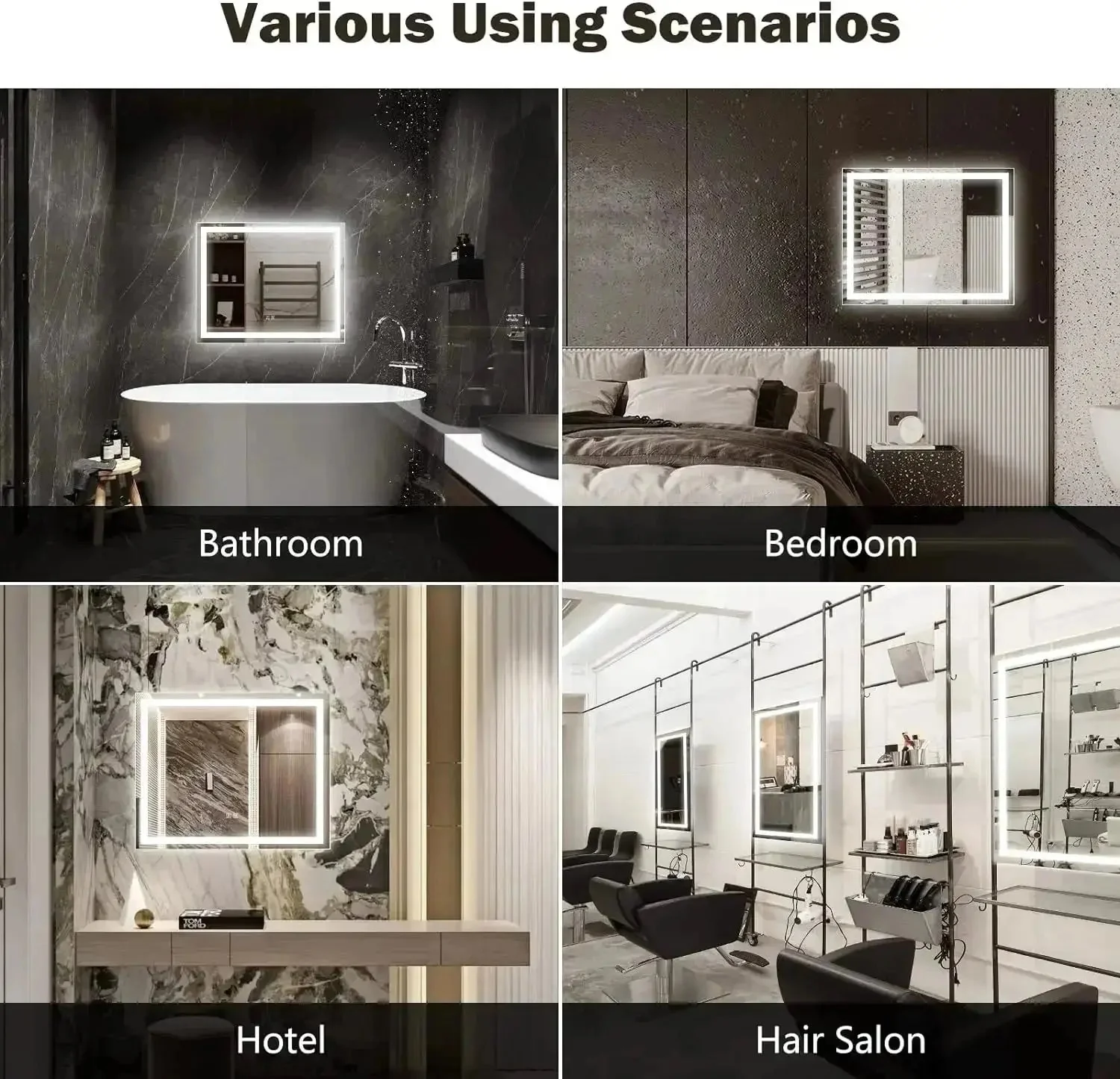 Compact Center Glow LED Bathroom Mirror - Image 10