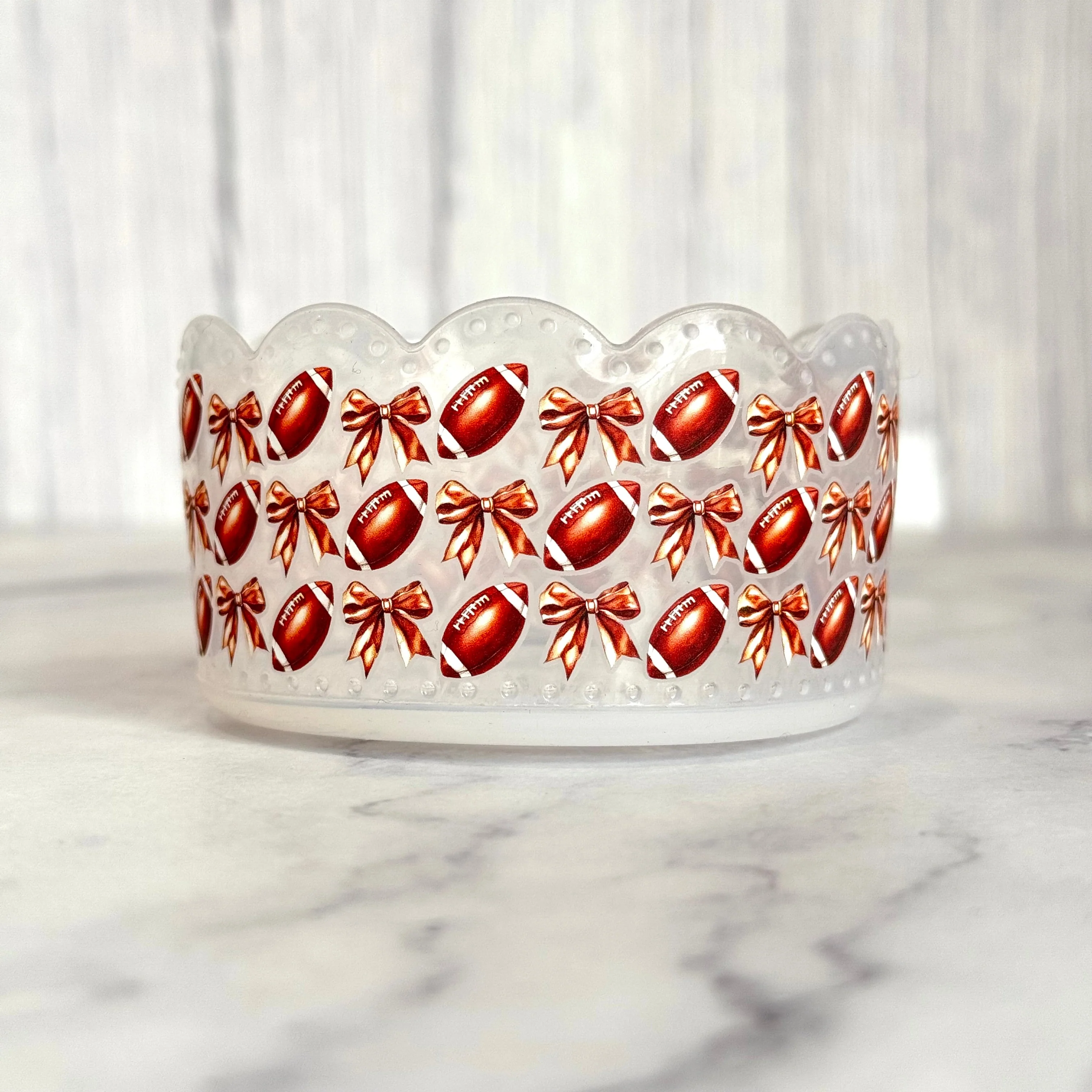 Coquette Football Scallop Tumbler Boot