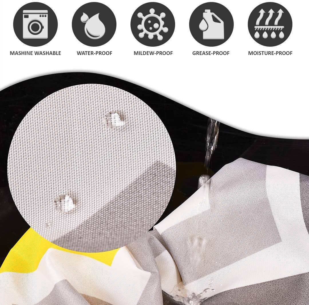 Corner Play Shower Curtain, Heavy Duty Design with 12 Grommets and Hooks, 72 x 72 Inches - Image 5