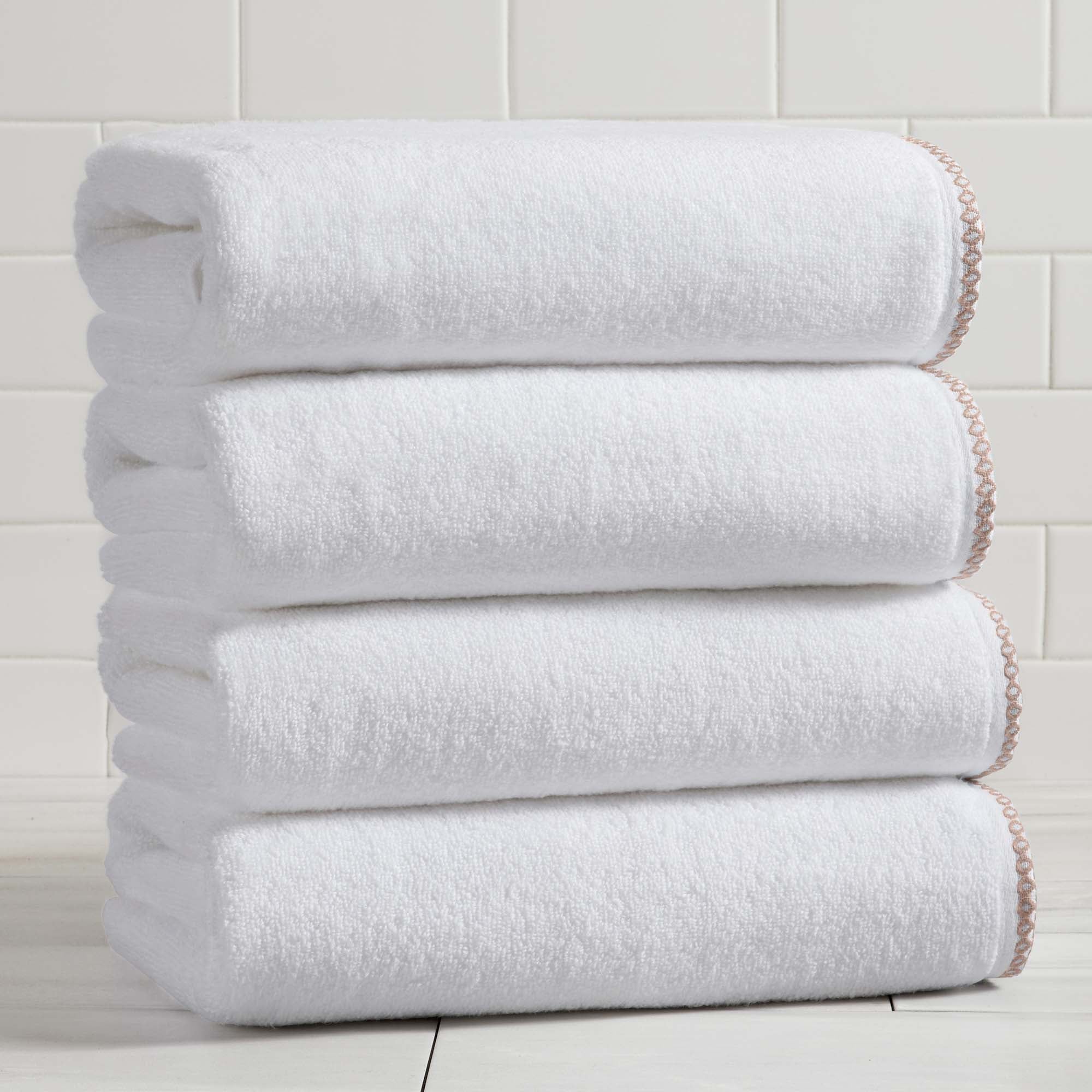 Cotton Border-Stitched 6-Piece Towel Set - Valery Collection - Image 31