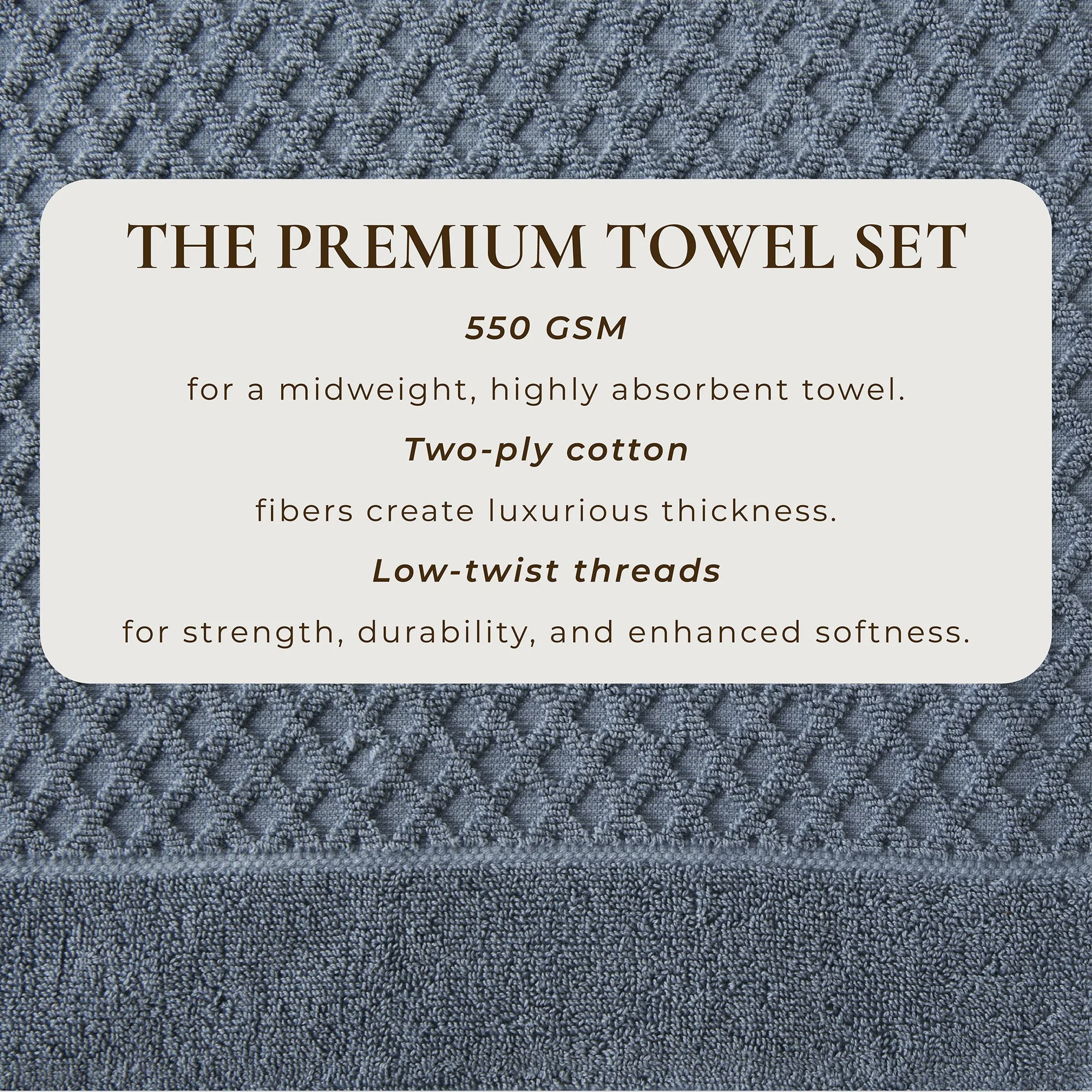 Cotton Diamond Waffle Weave Bath Towel Set - Grayson Collection - Image 106
