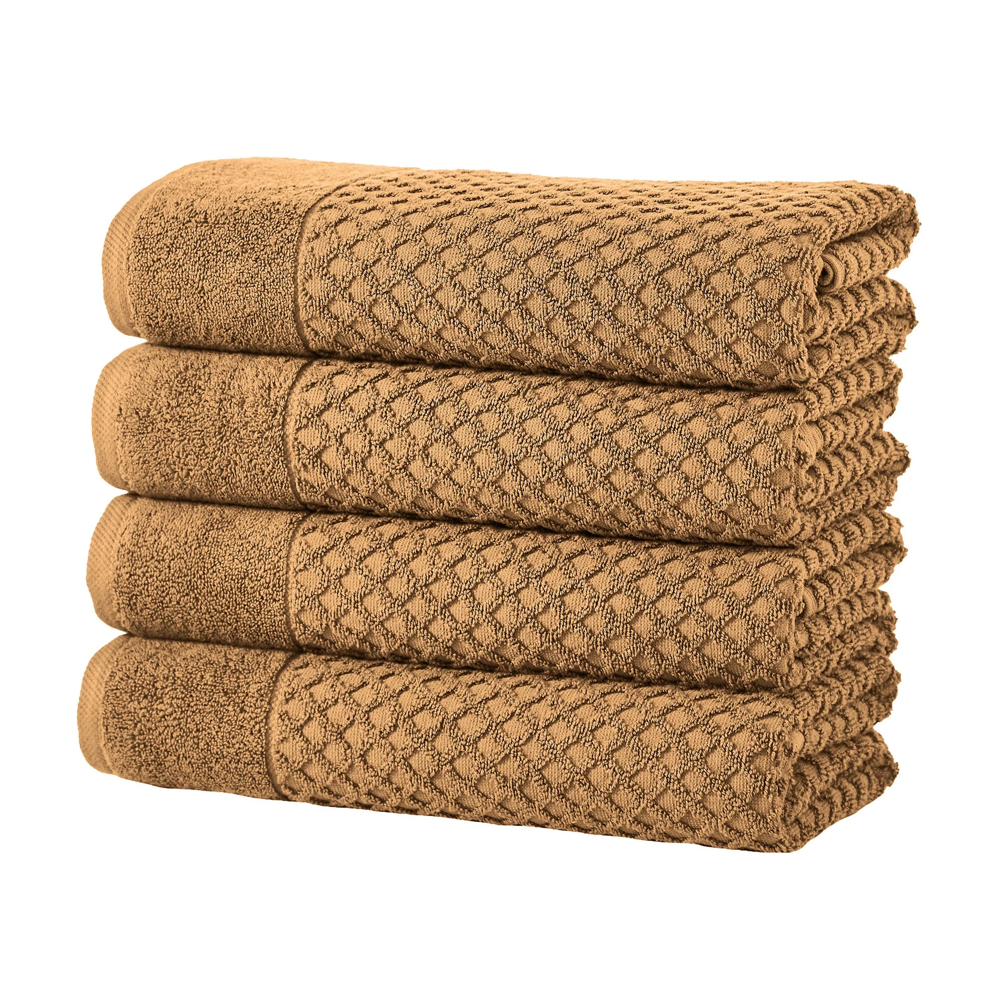Cotton Diamond Waffle Weave Bath Towel Set - Grayson Collection - Image 214