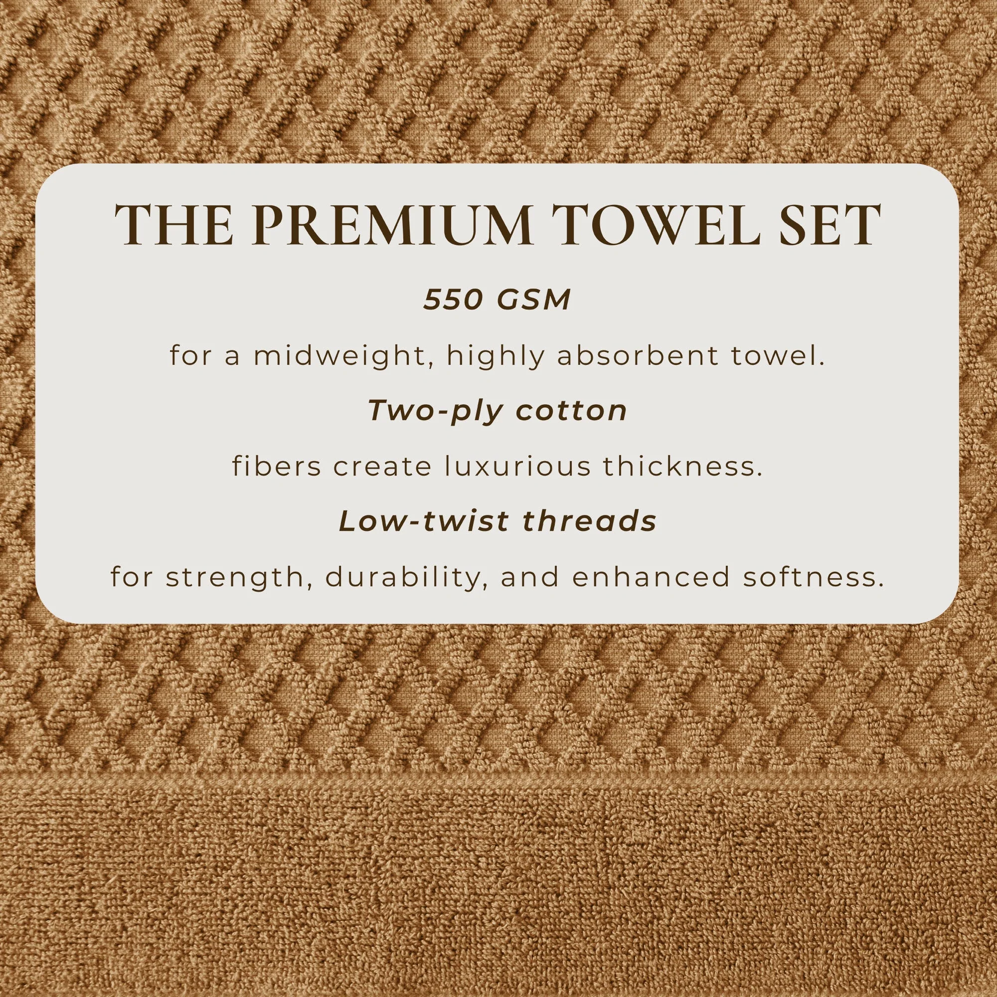 Cotton Diamond Waffle Weave Bath Towel Set - Grayson Collection - Image 218