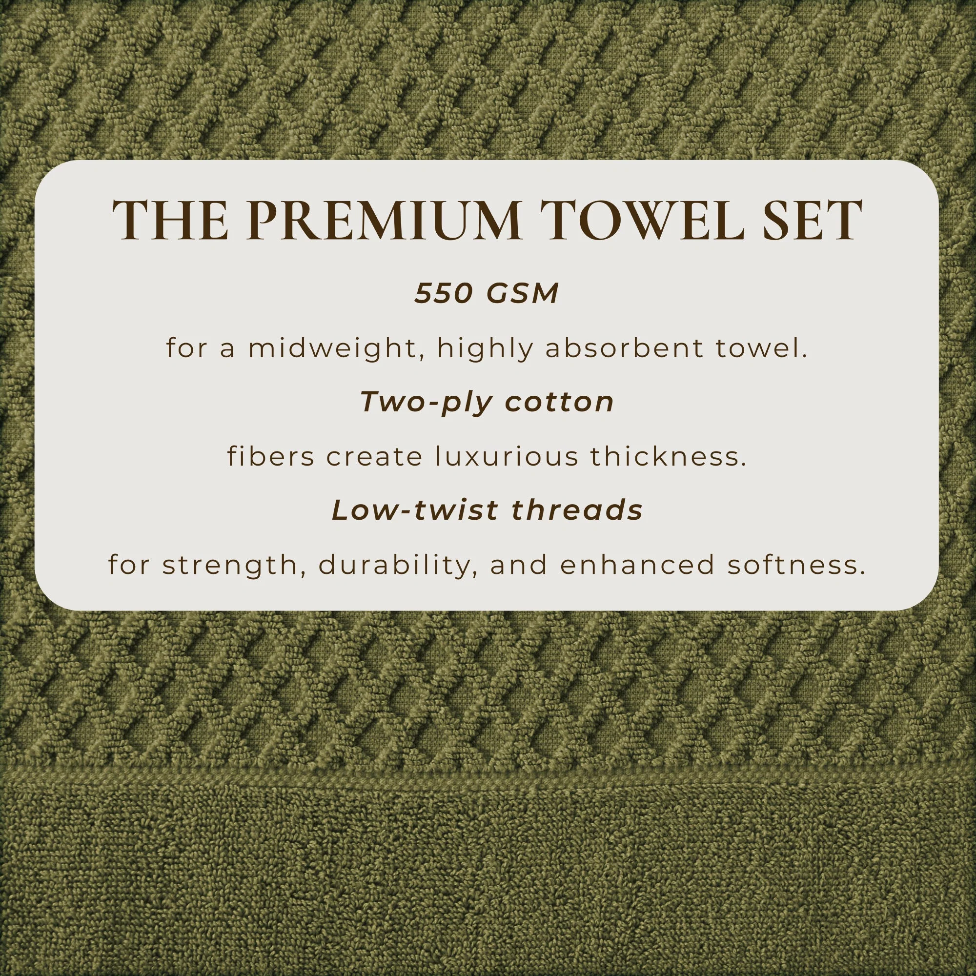 Cotton Diamond Waffle Weave Bath Towel Set - Grayson Collection - Image 82