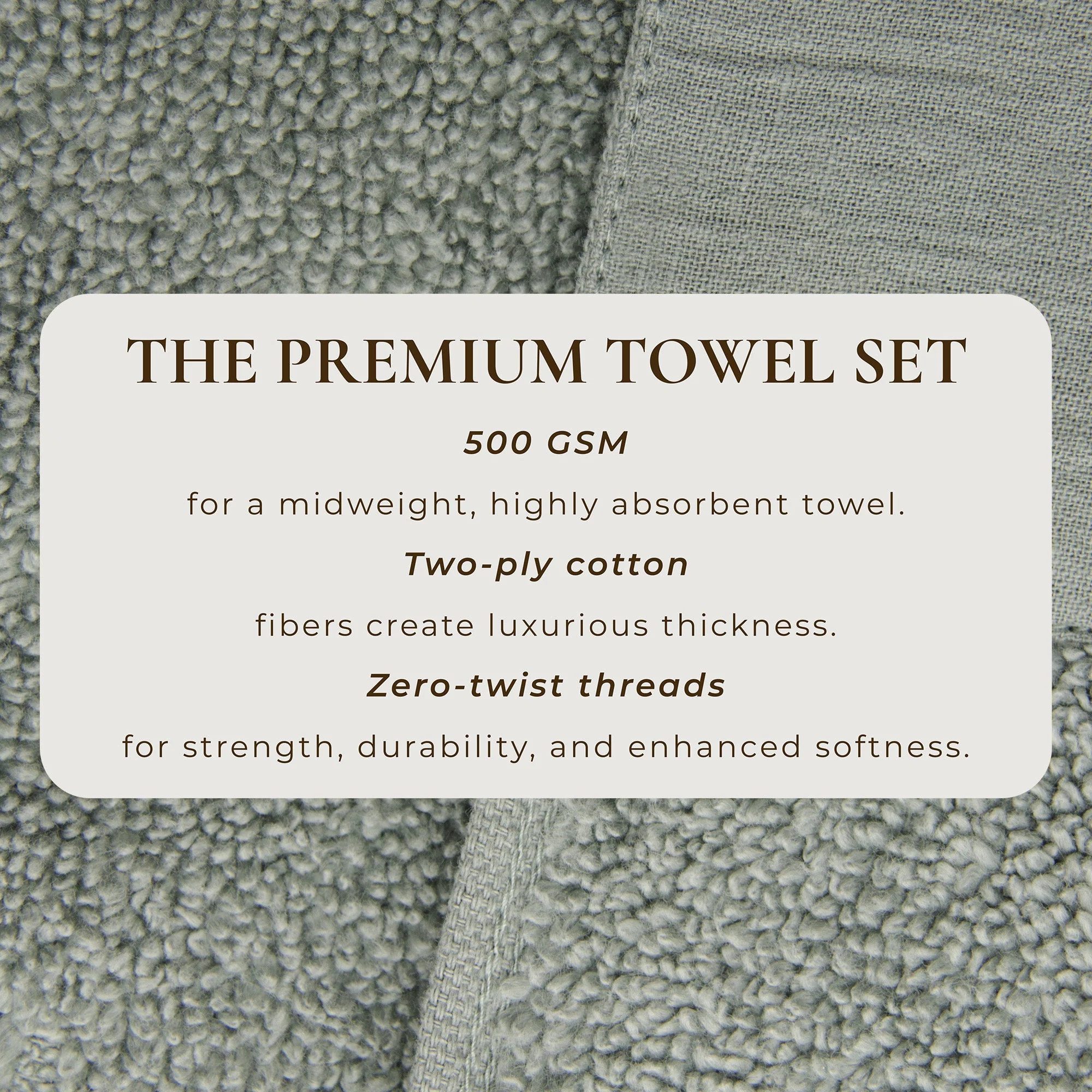 Cotton Linen-Like Border 6-Piece Towel Set - Priya Collection - Image 38