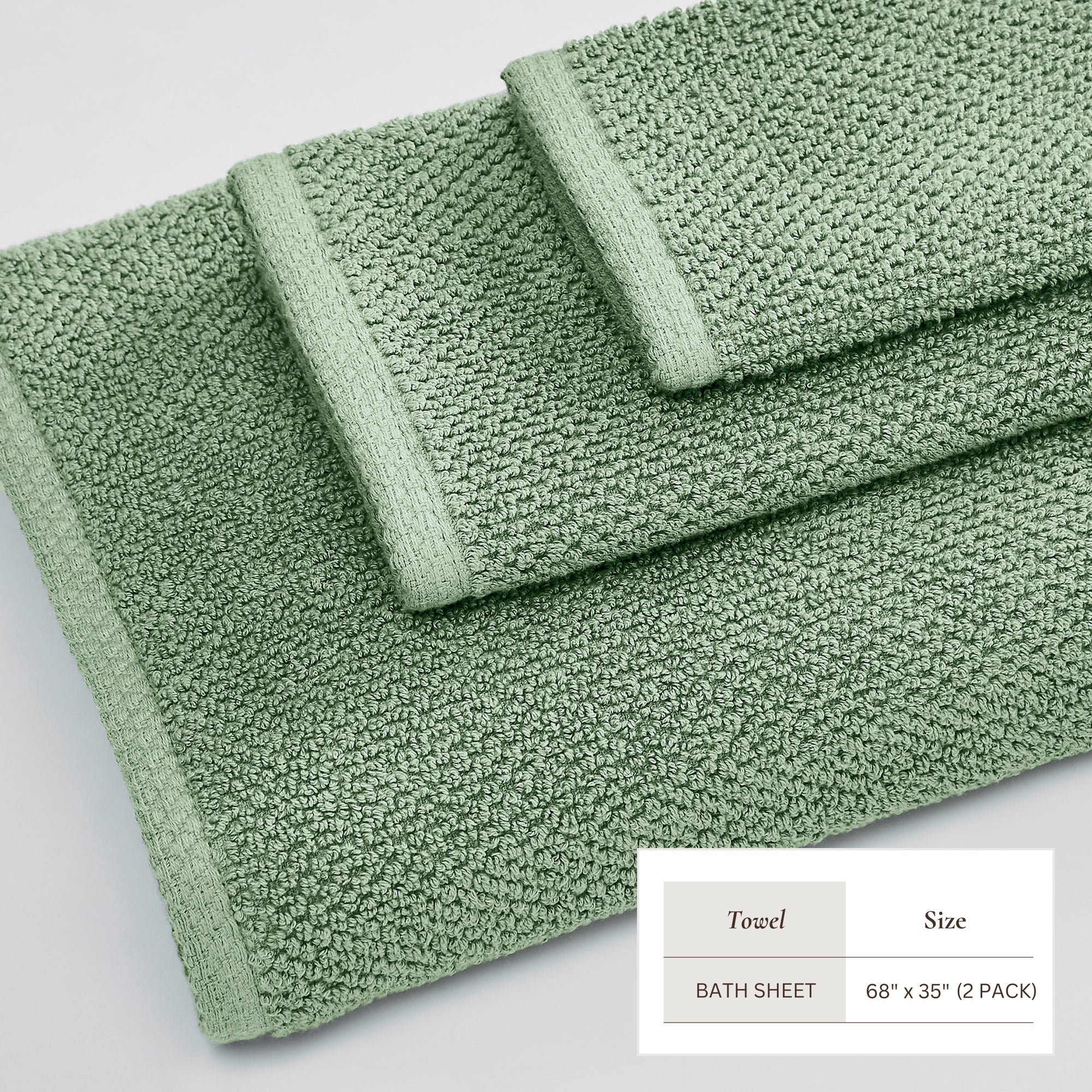 Cotton Textured Bath Towel Set - Acacia Collection - Image 122