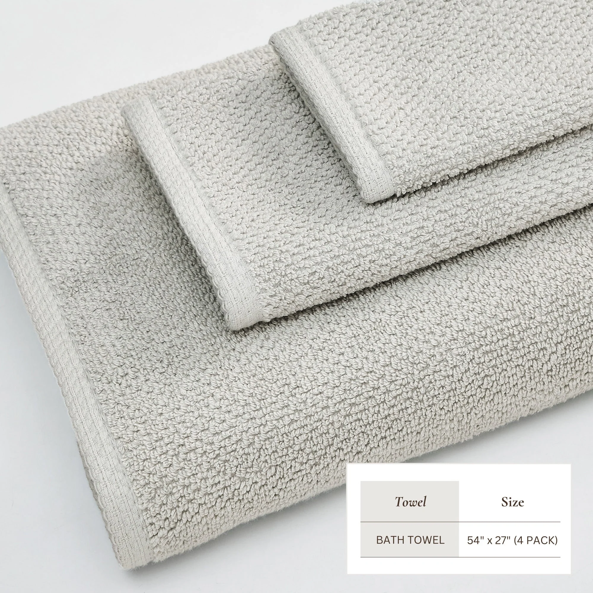 Cotton Textured Bath Towel Set - Acacia Collection - Image 54