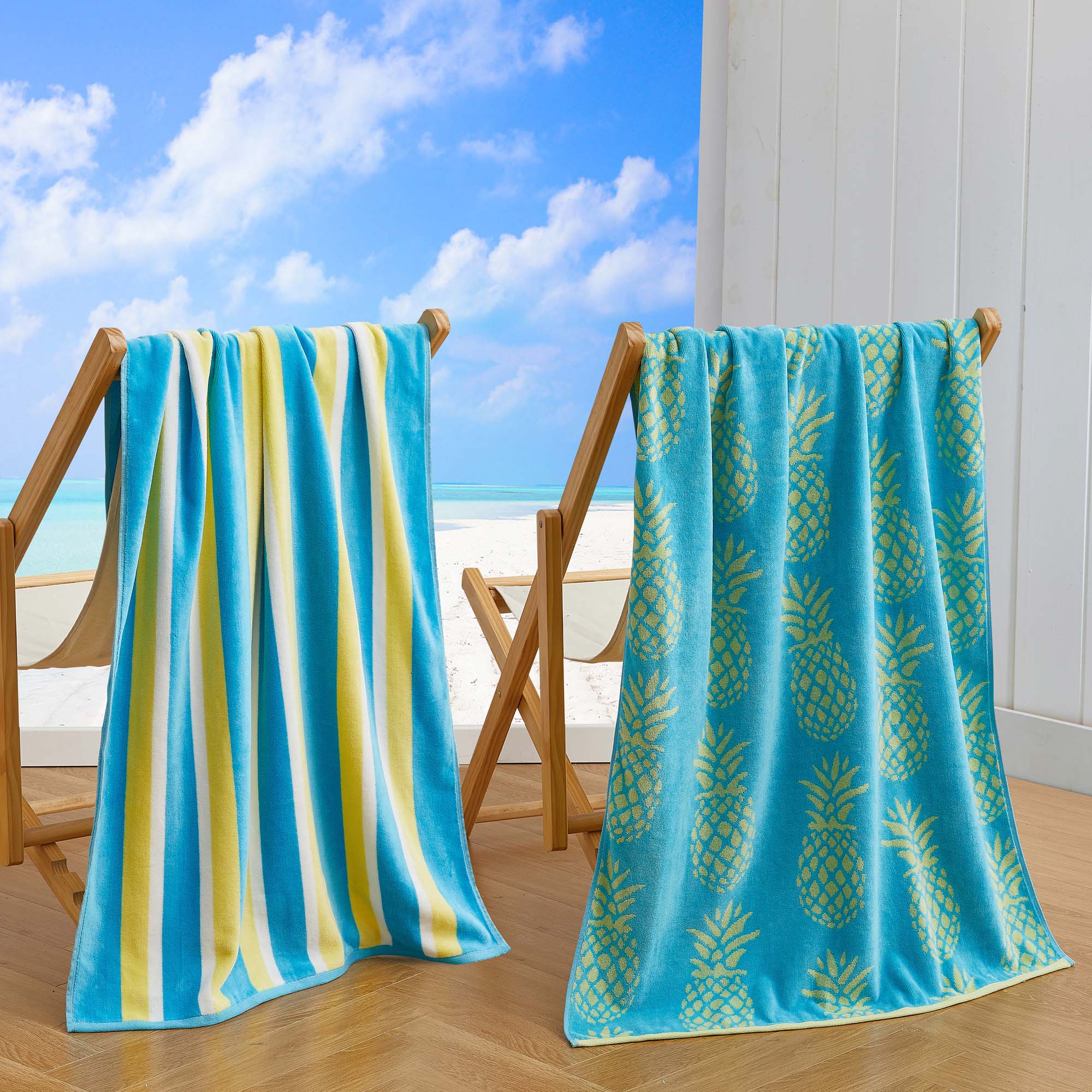 Cotton Velour Beach Towel - Maui Collection - Image 31