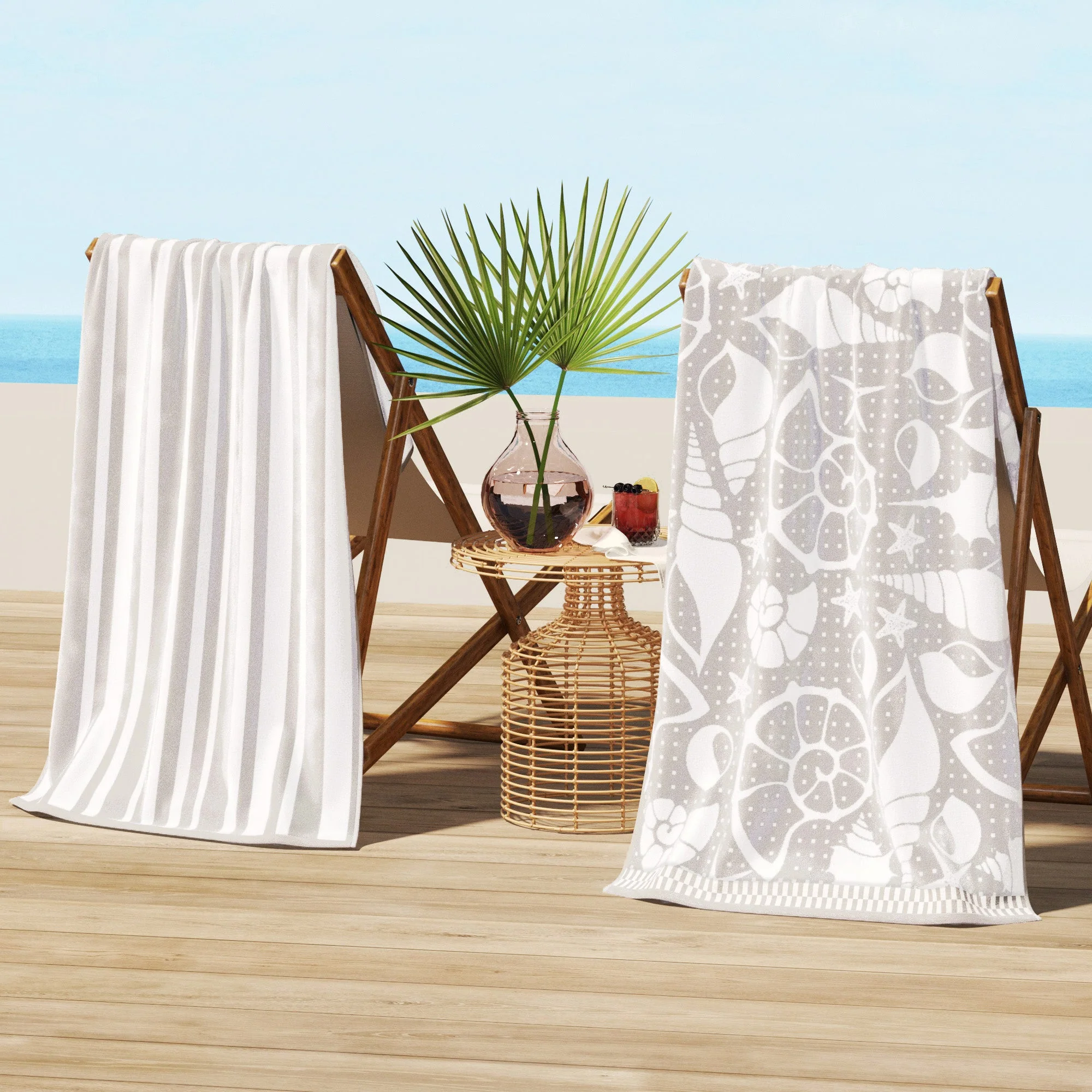 Cotton Velour Beach Towel - Maui Collection - Image 49