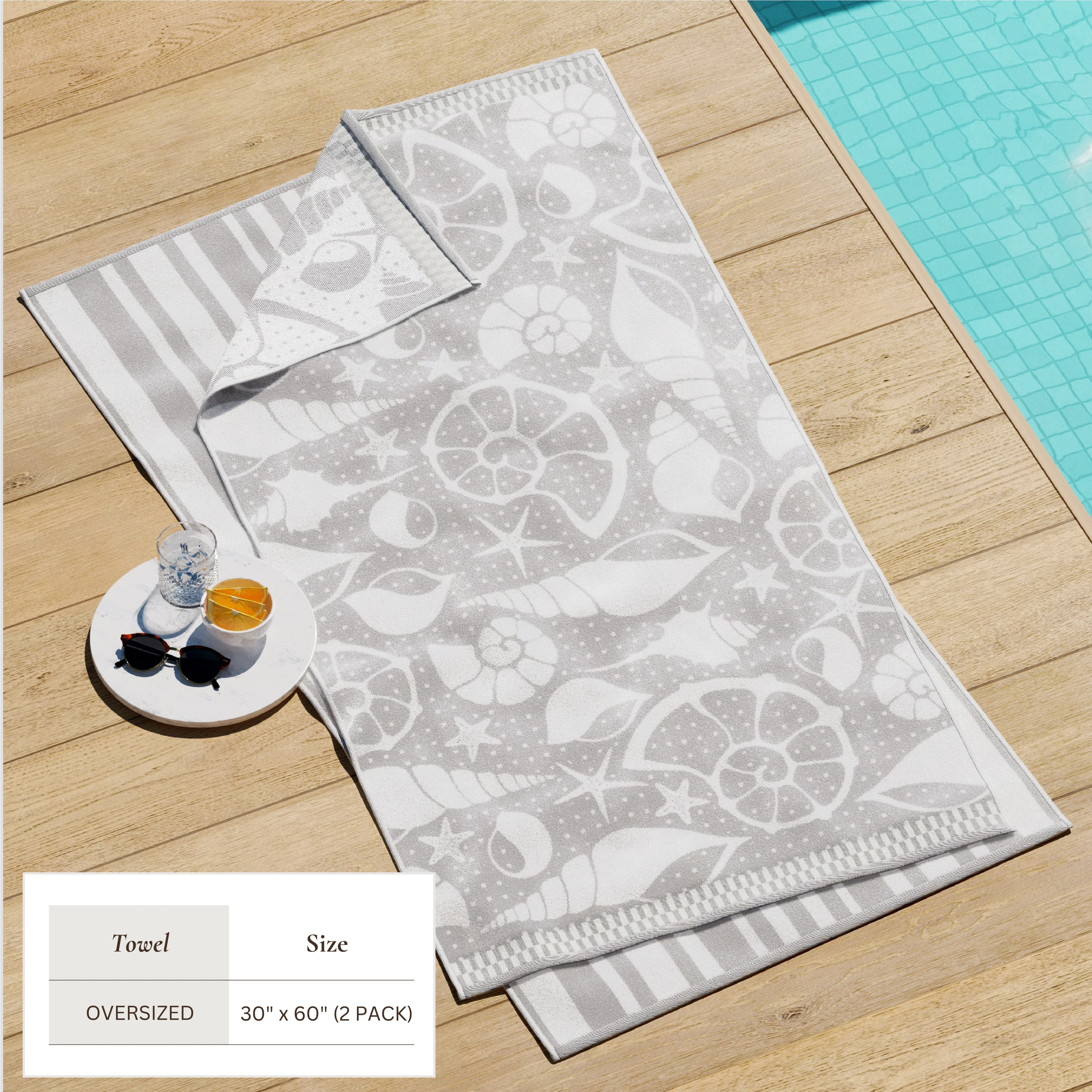 Cotton Velour Beach Towel - Maui Collection - Image 53