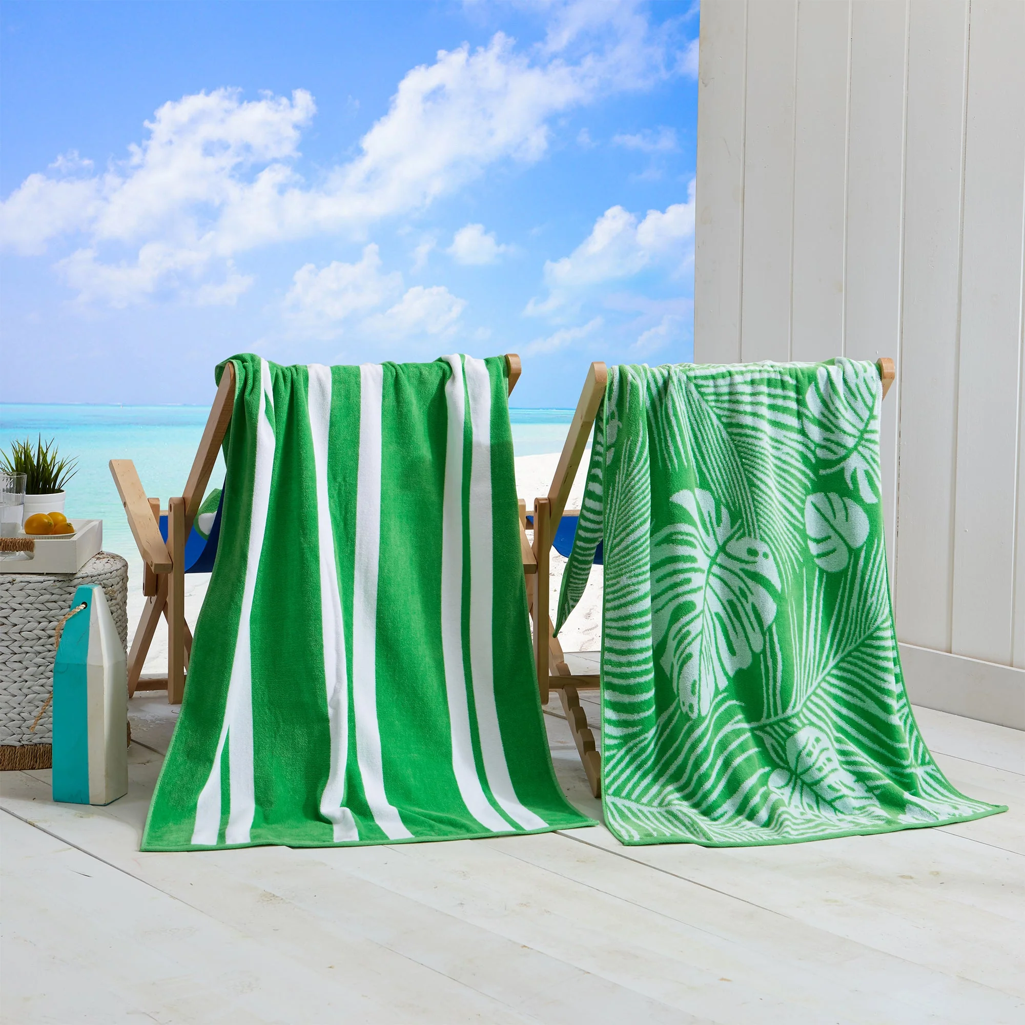 Cotton Velour Beach Towel - Maui Collection - Image 79