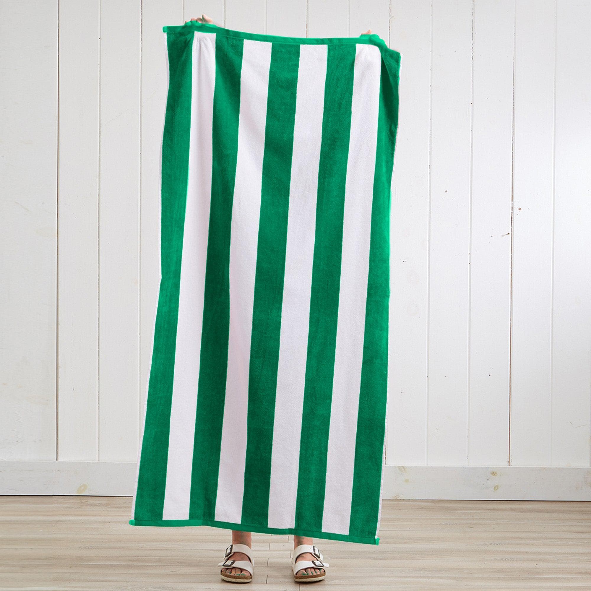 Cotton Velour Cabana Stripe Beach Towel - Novia Collection - Image 123