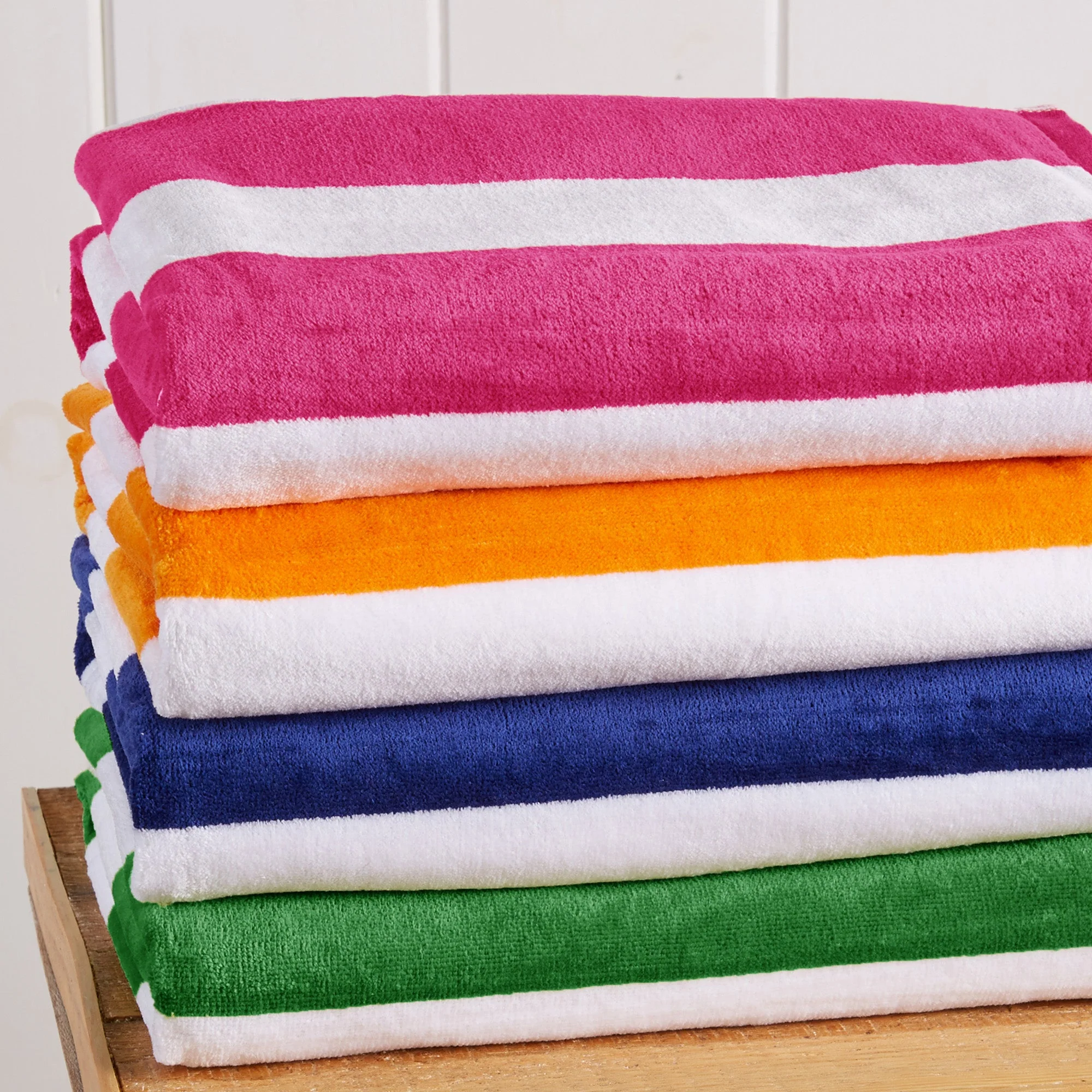 Cotton Velour Cabana Stripe Beach Towel - Novia Collection - Image 181