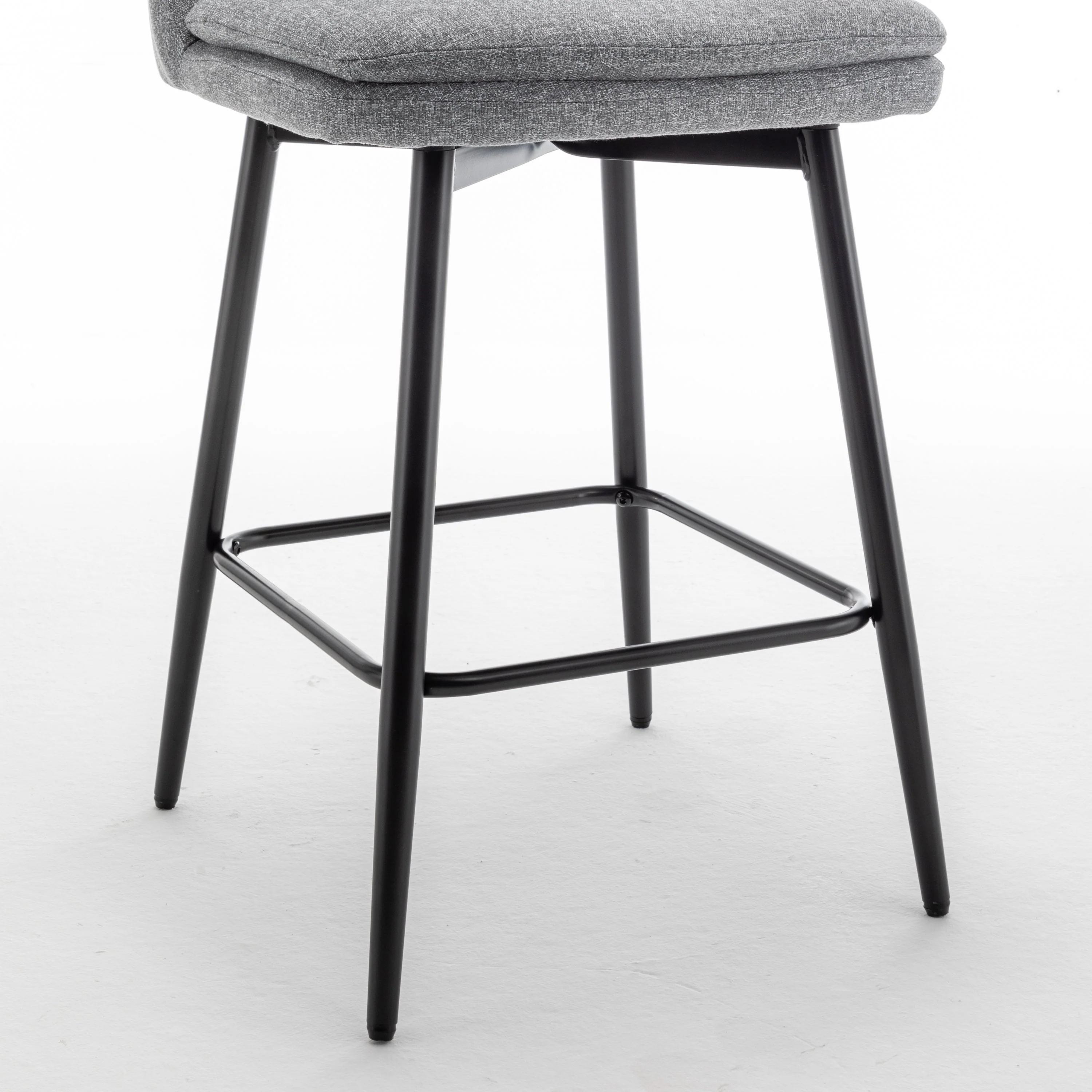 Counter Height Swivel Bar Stools Set of 2, with Metal Legs, 25.6' Seat Height, Grey - Image 38