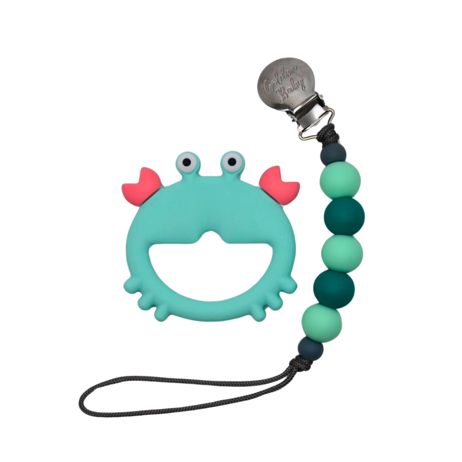 Crab Teether Set - Teal