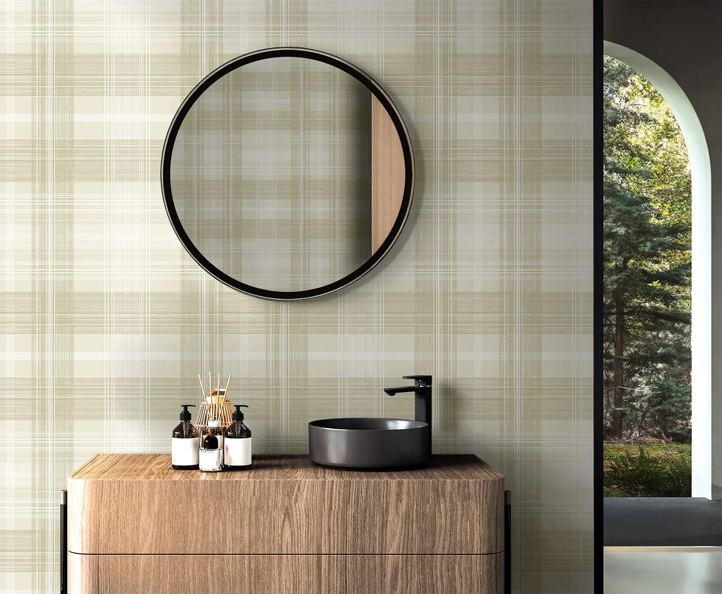 Crossroads Plaid Peel and Stick Removable Wallpaper - Image 17