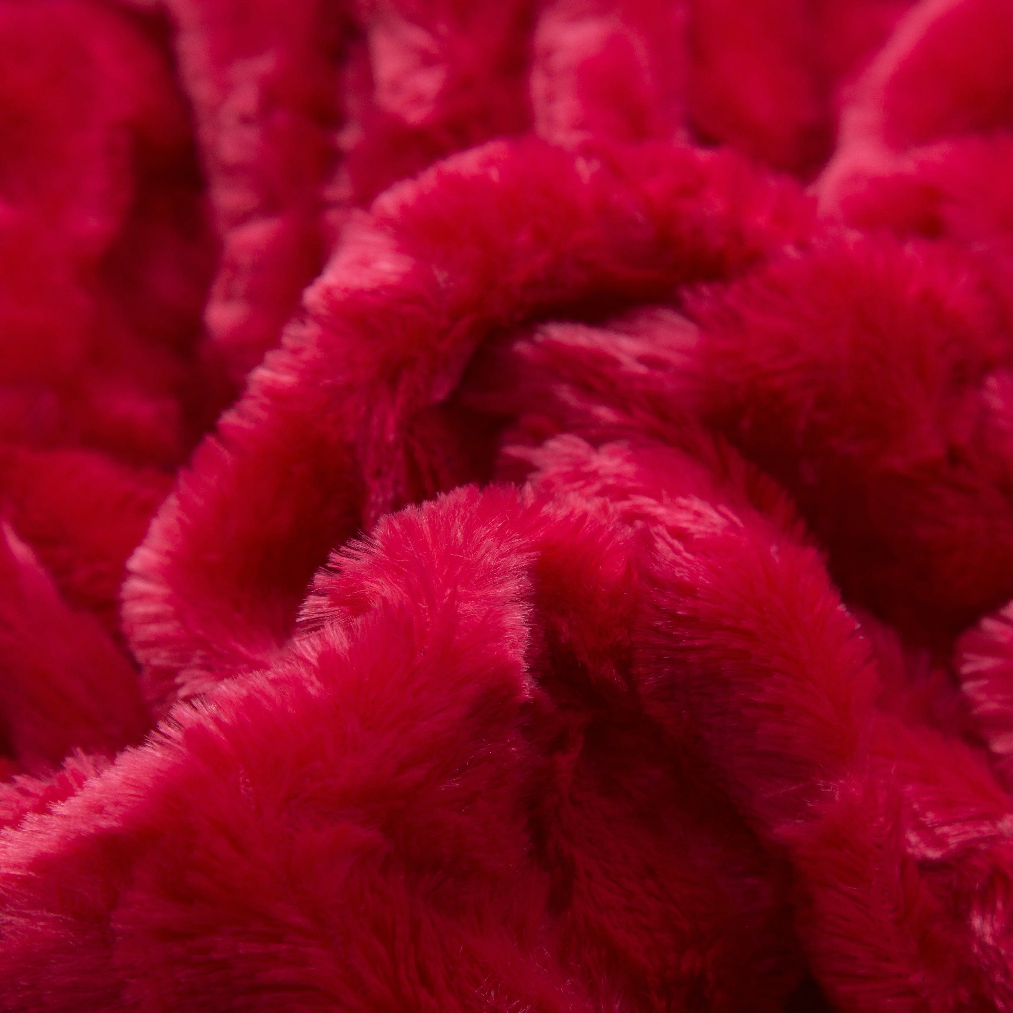 Romantic Red Lovely Hearts, Plush Faux Fur Throw Blanket - Image 8