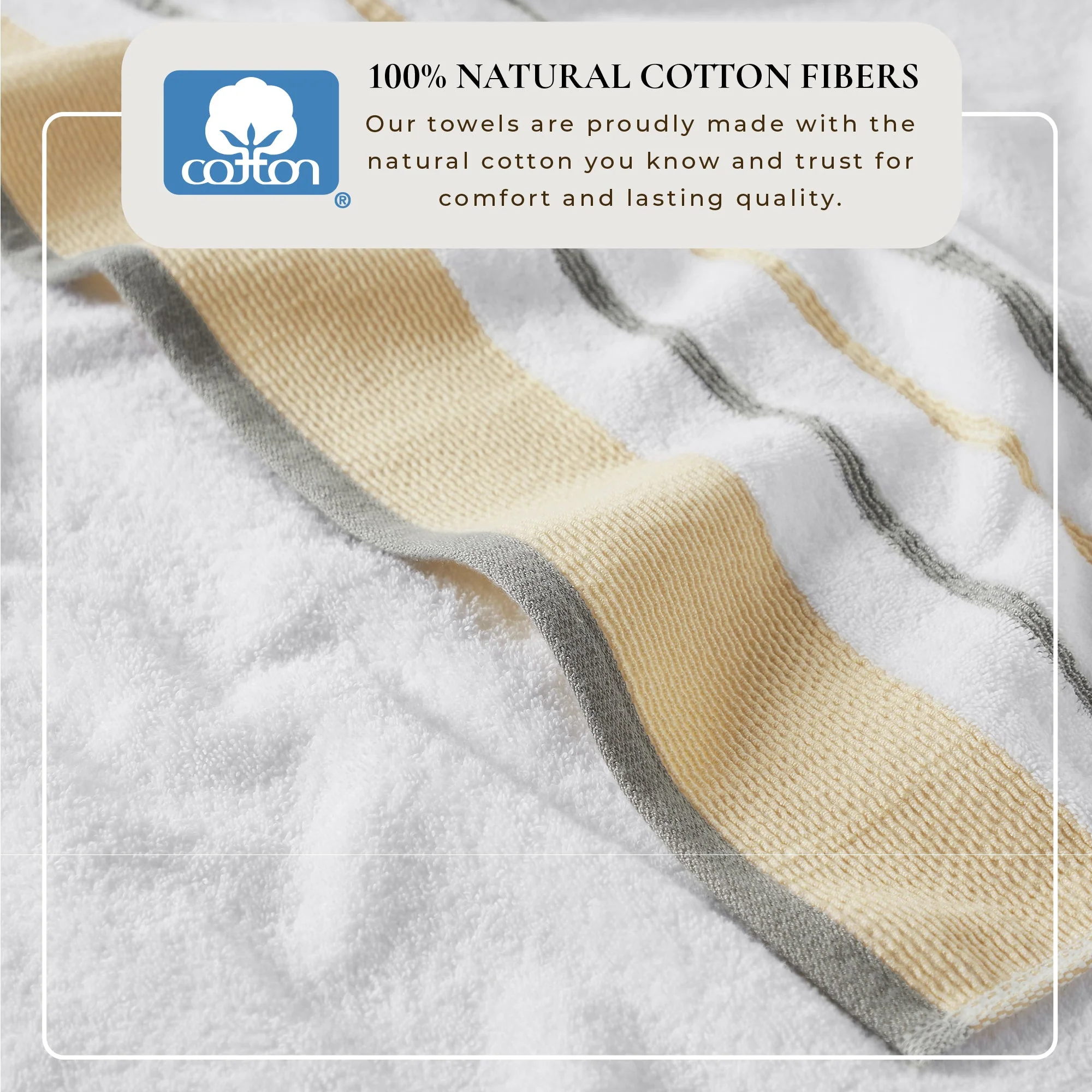 Decorative Cotton Stripe Bath Towel Set - Noelle Collection - Image 137