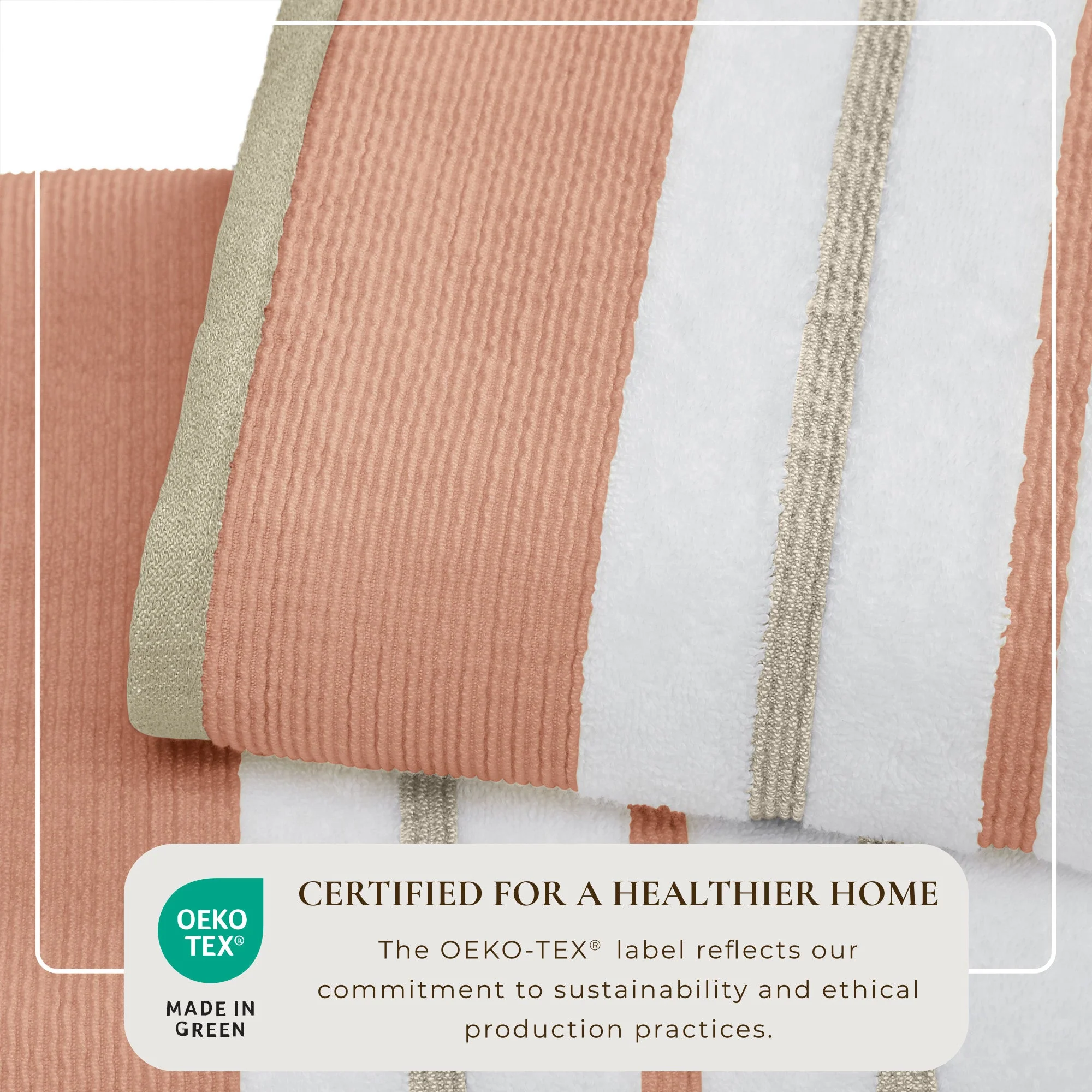 Decorative Cotton Stripe Bath Towel Set - Noelle Collection - Image 158