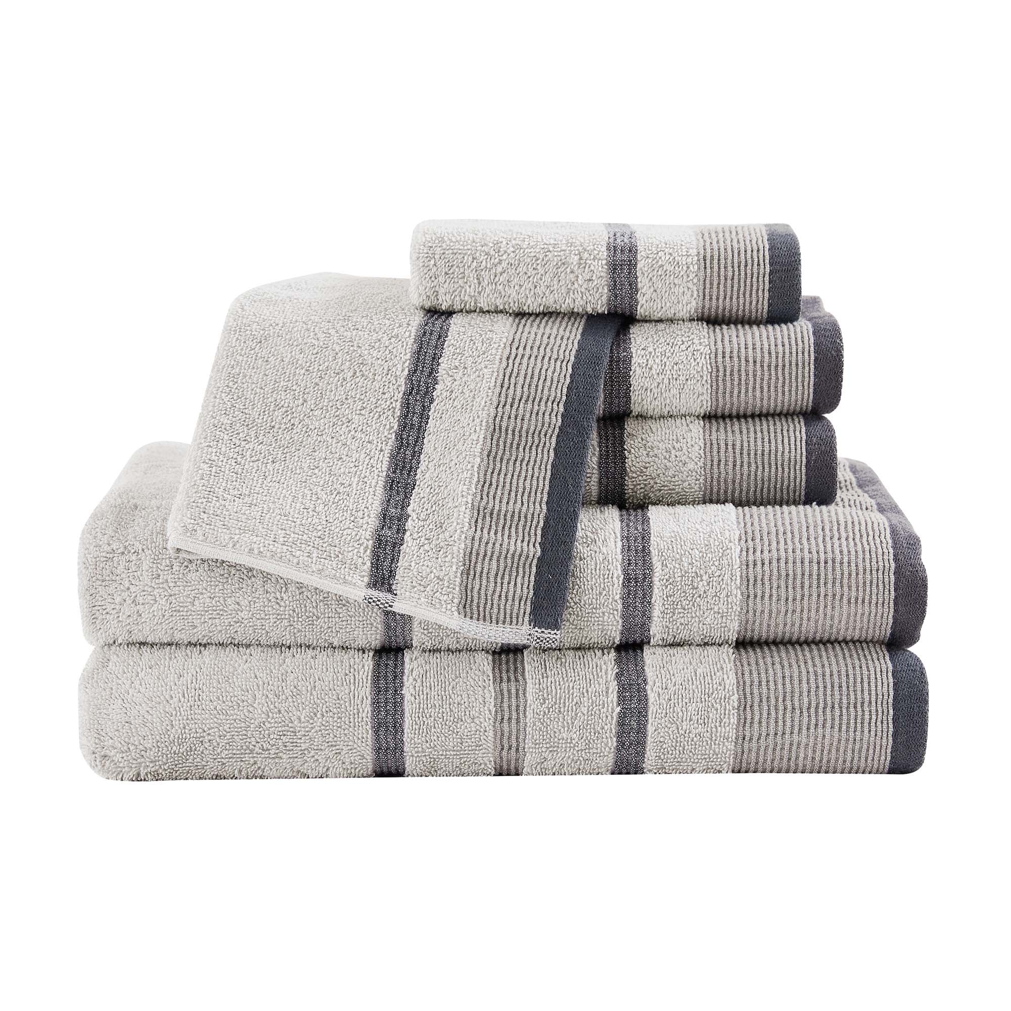 Decorative Cotton Stripe Bath Towel Set - Noelle Collection - Image 181