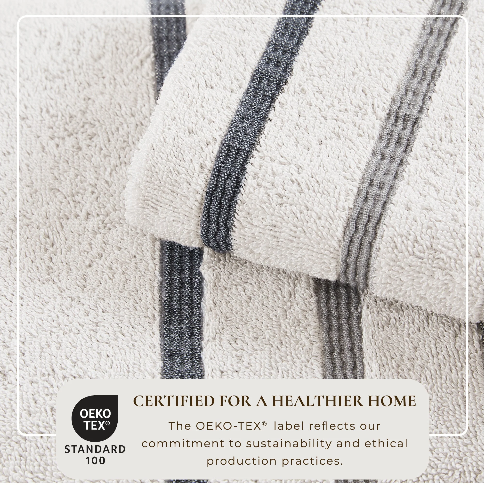Decorative Cotton Stripe Bath Towel Set - Noelle Collection - Image 188