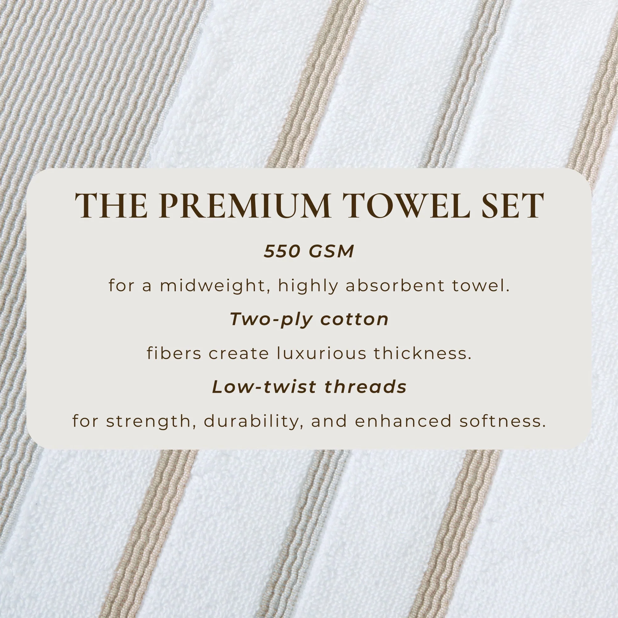 Decorative Cotton Stripe Bath Towel Set - Noelle Collection - Image 33