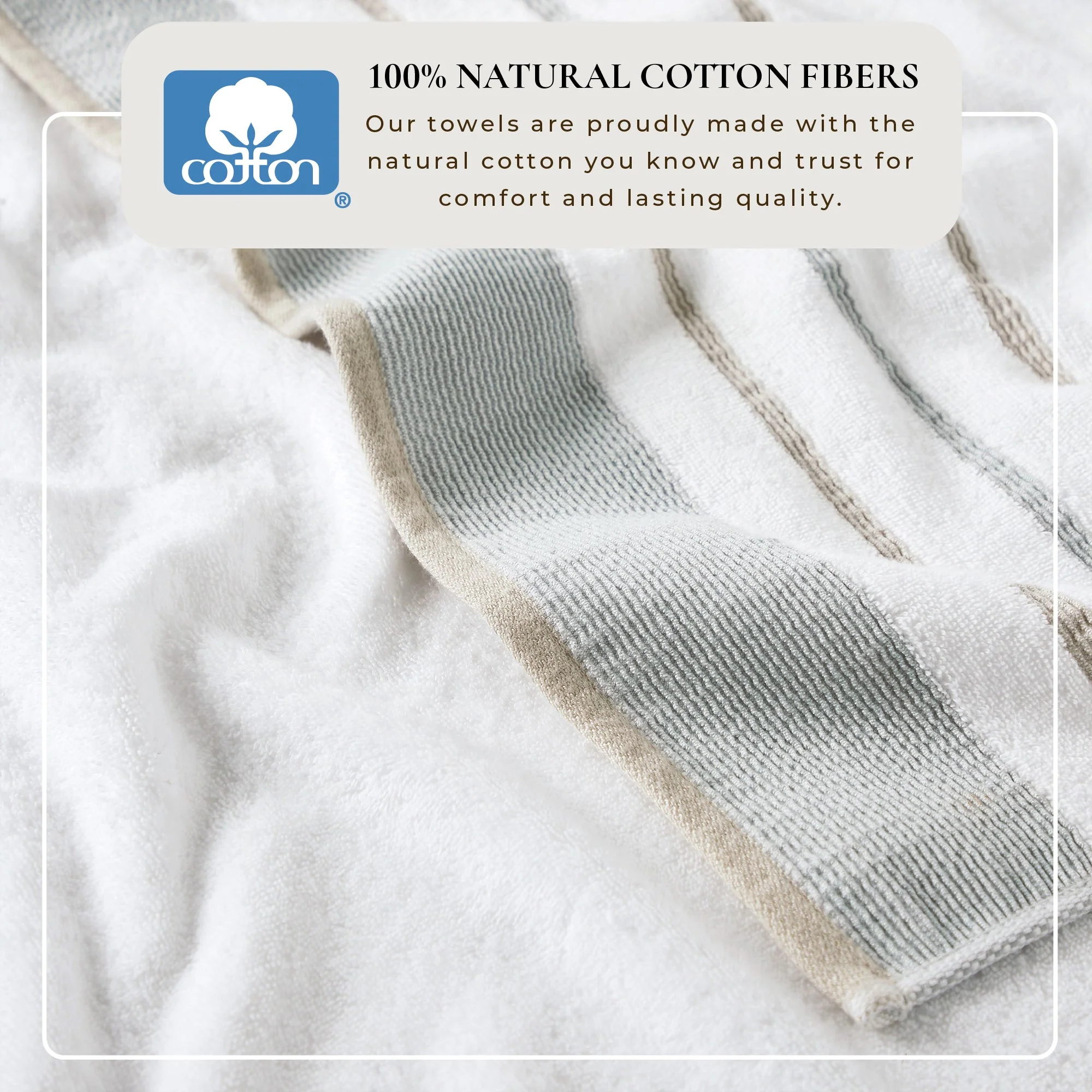 Decorative Cotton Stripe Bath Towel Set - Noelle Collection - Image 41